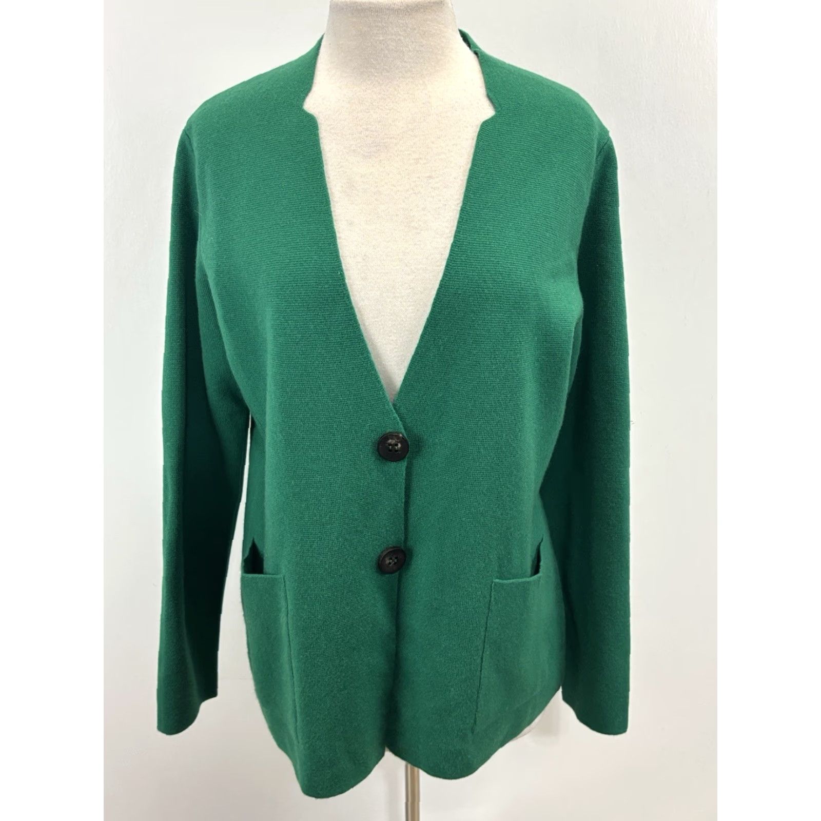 Vintage Barbara Lohmann Cardigan Sweater 2 Pc Cashmere Twin Set Women EU 46 US 16 Green Mens? Size XXL / US 16-18 / IT 52-54 - 6 Thumbnail