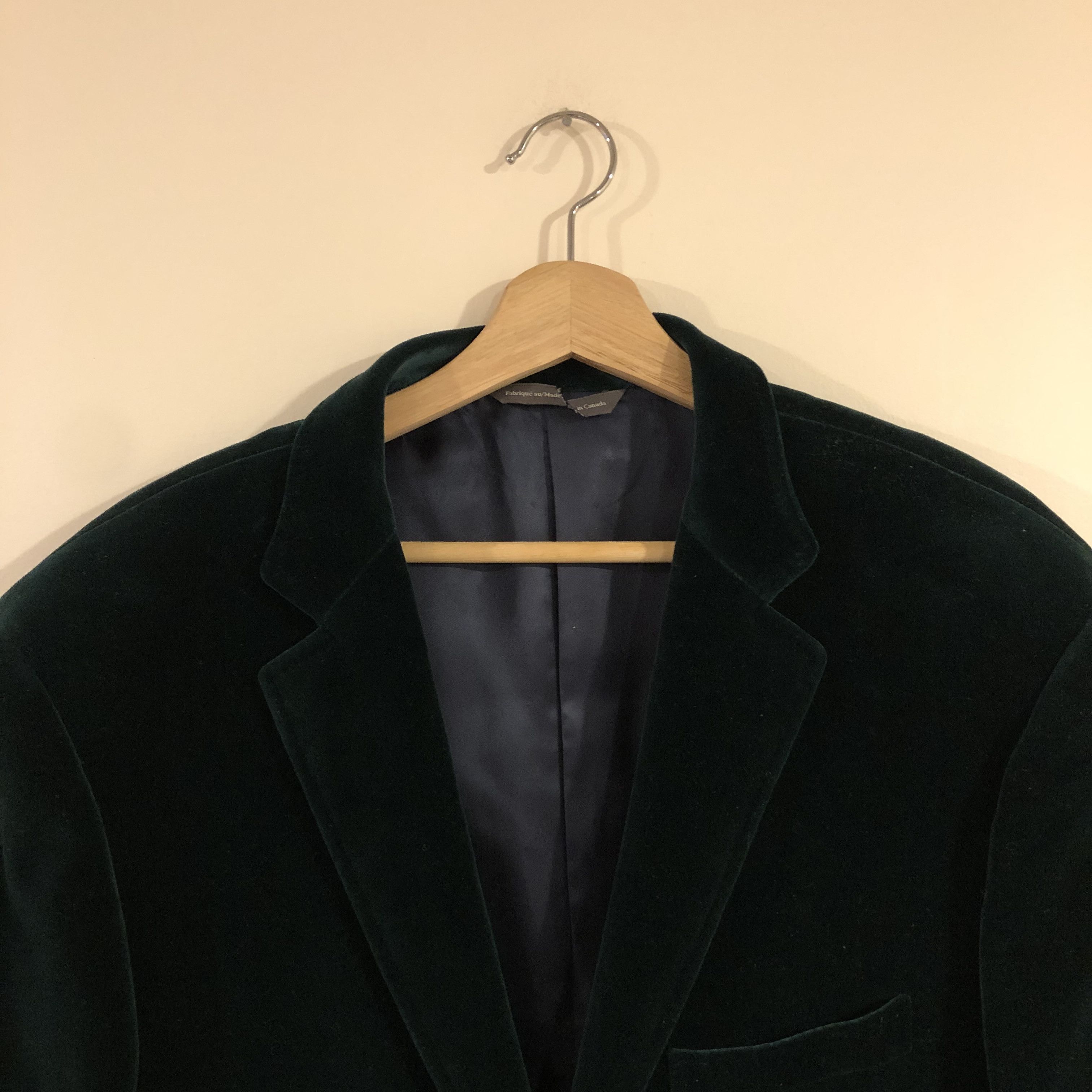 J.P. Tilford Samuelsohn Green Velvet Blazer Size 42L - 3 Thumbnail