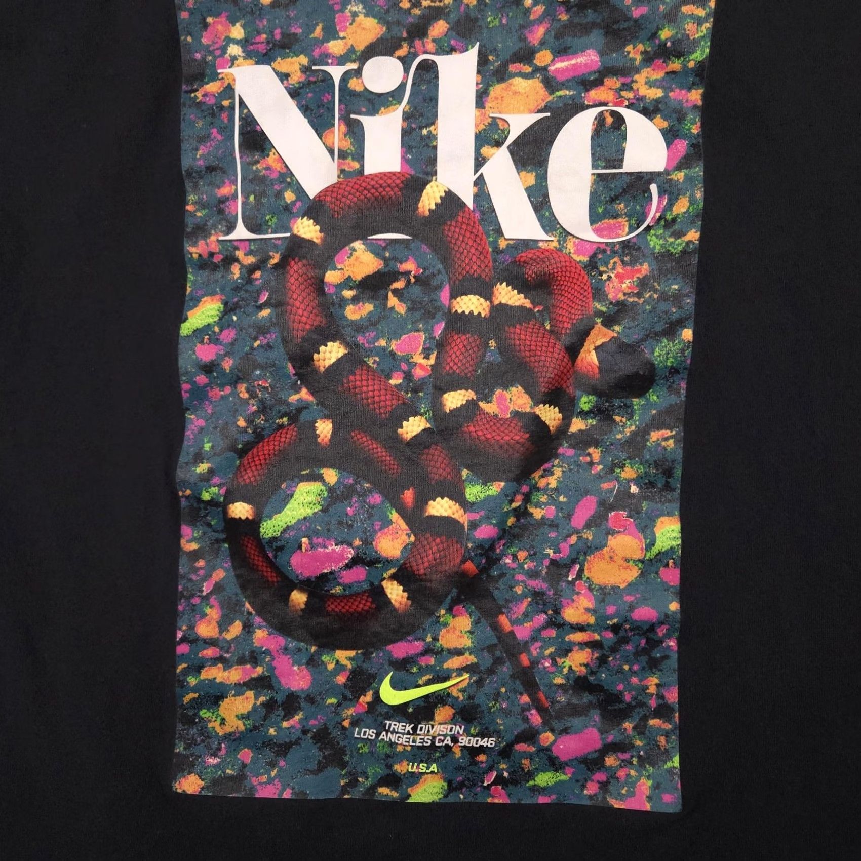 Nike Nike Shirt Mens Small Black Snake Graphic Trek Divison Los Angeles USA Swoosh Size US S / EU 44-46 / 1 - 4 Thumbnail