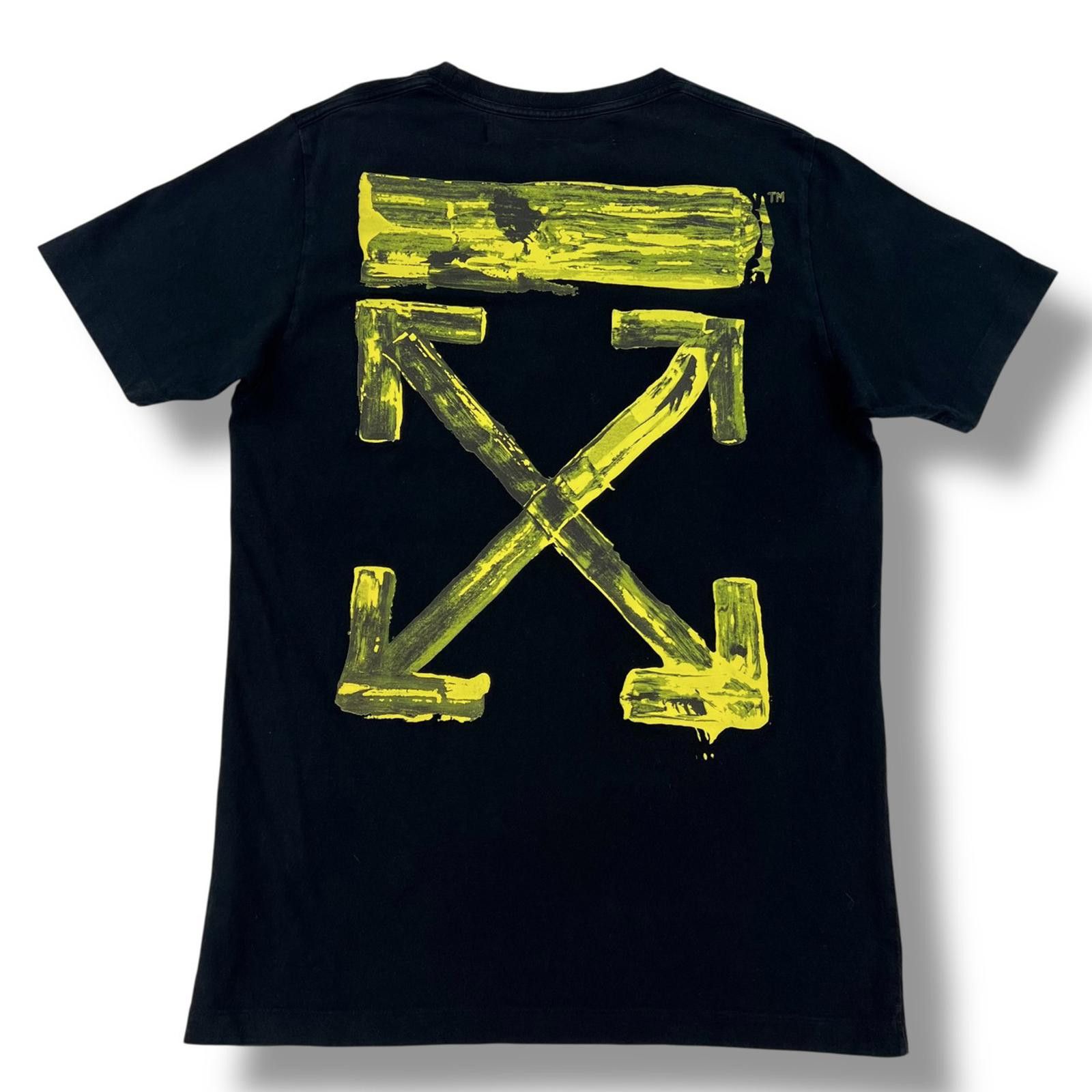 Off-White Off-White Yellow Acrylic Arrows Black T Shirt Size US XL / EU 56 / 4 - 2 Thumbnail