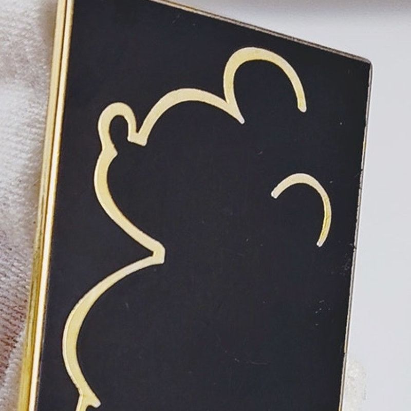 Disney Disney Mickey Mouse Silhouette Black & Gold Rectangle Pin Size ONE SIZE - 3 Thumbnail