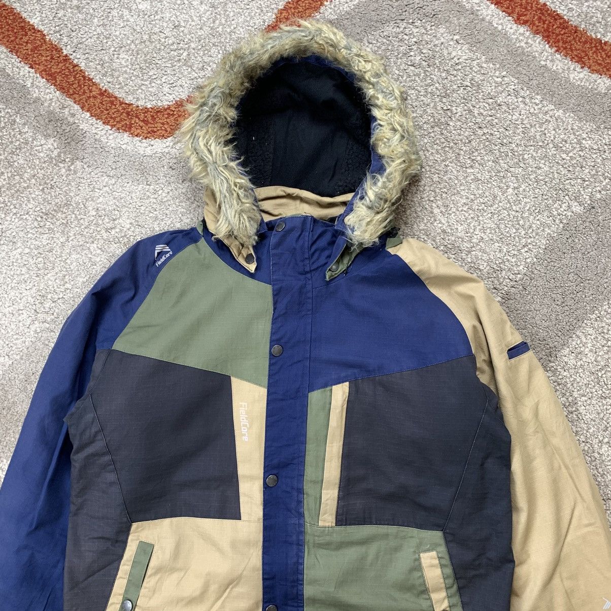 Japanese Brand Japanese Brand FIELDCORE Faux Fur Hooded Jacket Multi Color Size US L / EU 52-54 / 3 - 7 Thumbnail