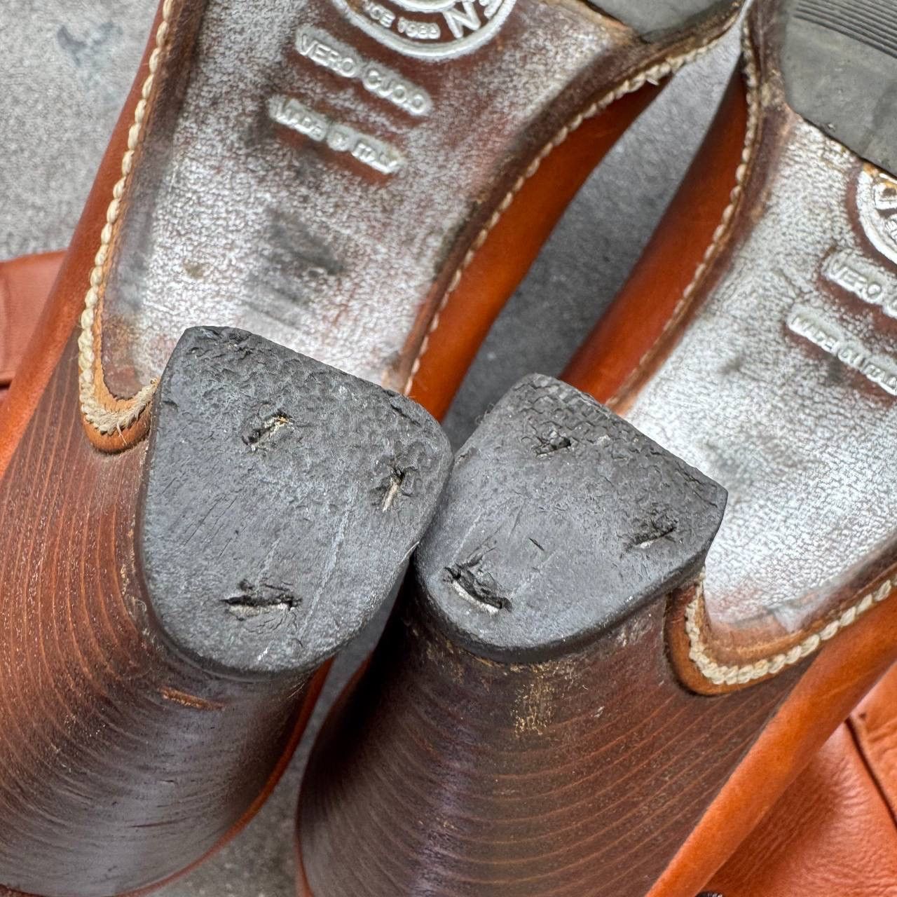 Dries Van Noten × Vintage Dries Van Noten Vero Cucio Vintage Leather Heel Boots Size US 7 / IT 37 - 22 Thumbnail