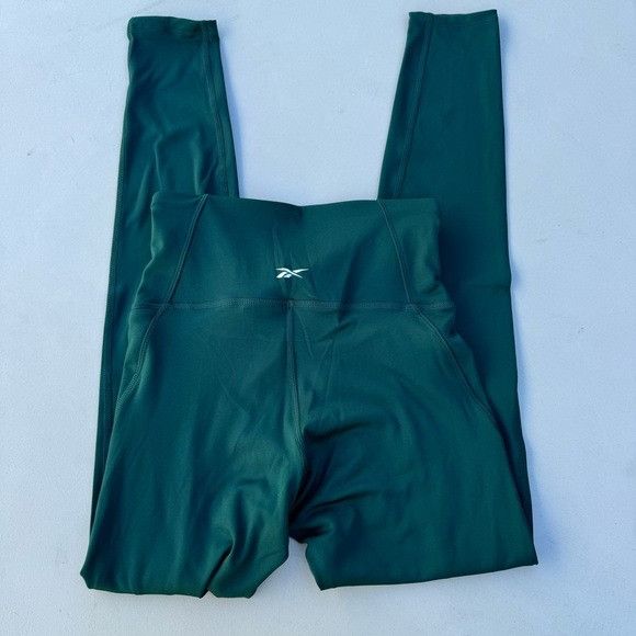 Reebok NWT REEBOK WOMEN’S HIGH RISE GREEN TIGHTS LEGGINGS SZ SMALL Size 24" / US 00 / IT 34 - 5 Thumbnail
