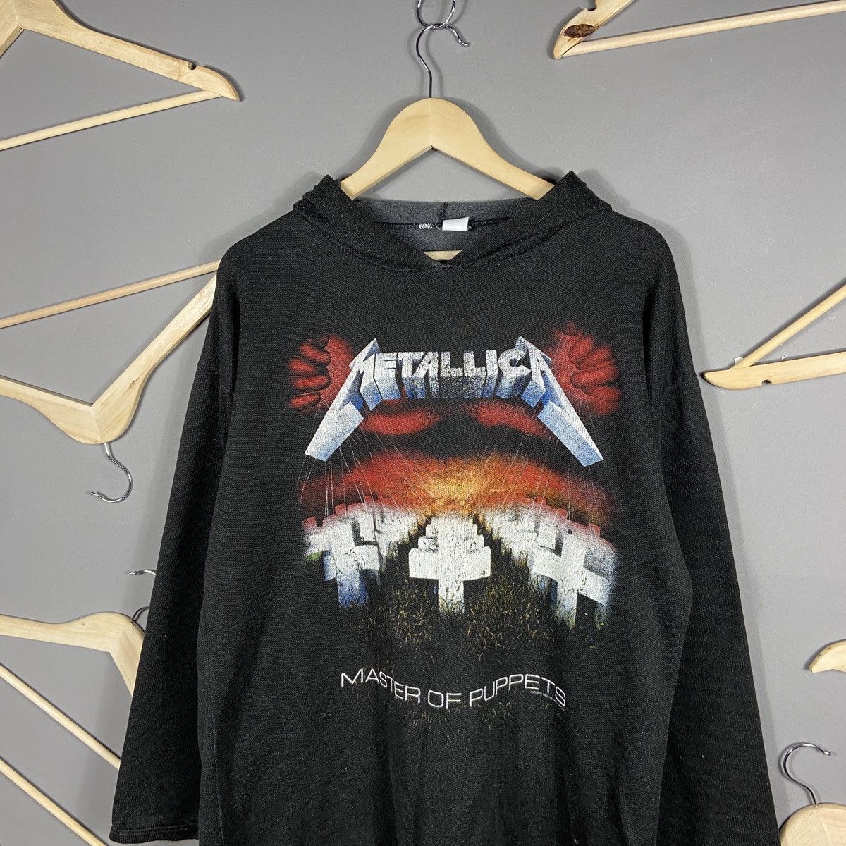 Band Tees Vintage 2002 Metallica Master Of Puppets Hooded Long Sleeve Size US XL / EU 56 / 4 - 4 Thumbnail