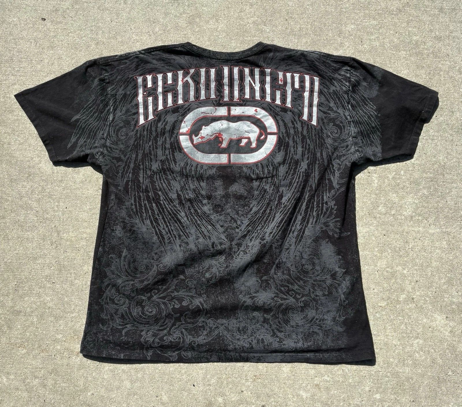 Ecko Unltd. Y2K Ecko Nnitd T-Shirt All Over Print Graphic Size US XXL / EU 58 / 5 - 2 Thumbnail