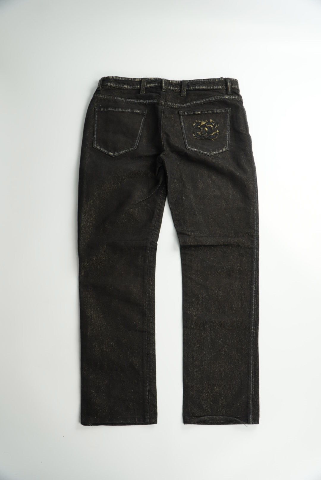 Chanel Chanel Lamé Glittered Denim Pants Size 27" / US 4 / IT 40 - 1 Thumbnail