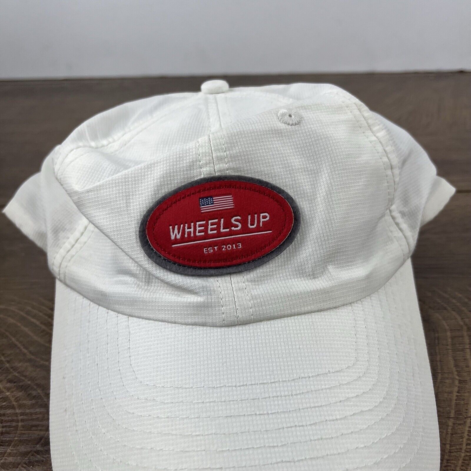 Other Wheels Up Hat White Cap Hat Wheels Up USA Flag Adjustable Ha Size ONE SIZE - 6 Thumbnail