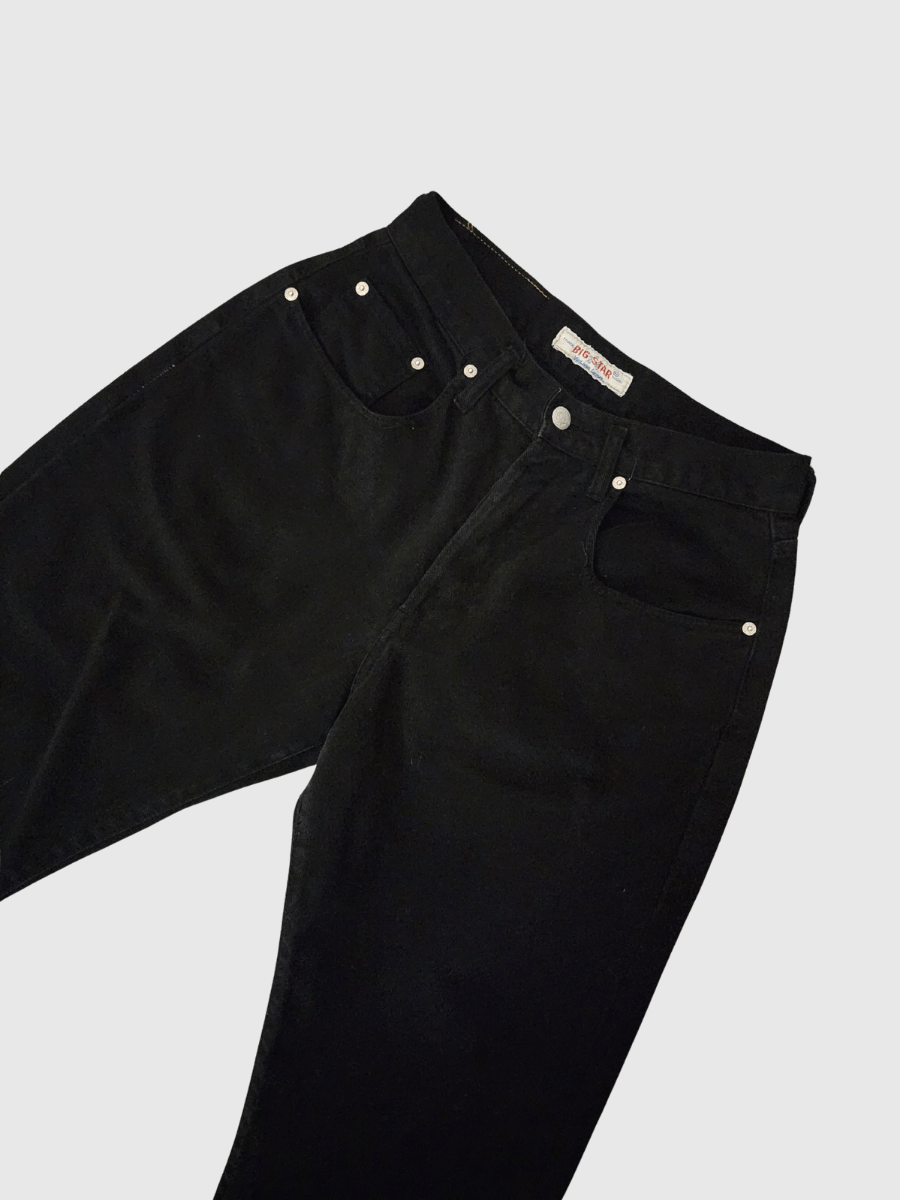 Big Star Vintage x 90s Big Star Digger Vintage Blues Black Denim Size US 38 / EU 54 - 6 Thumbnail