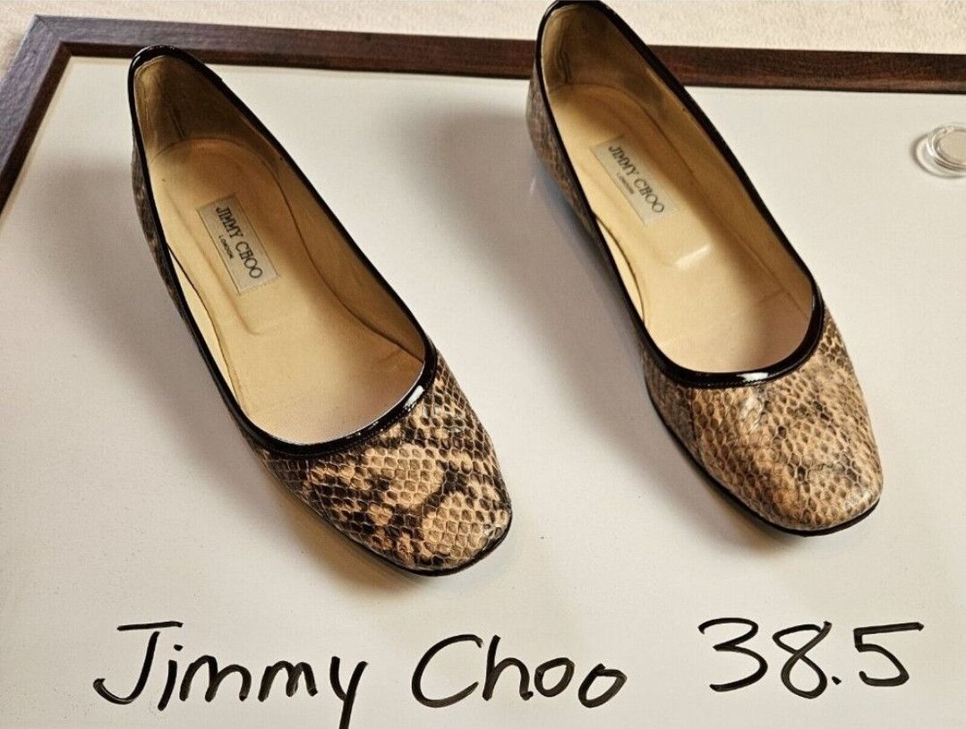 Jimmy Choo Jimy choo snakeskin flats Size US 8.5 / IT 38.5 - 1 Thumbnail