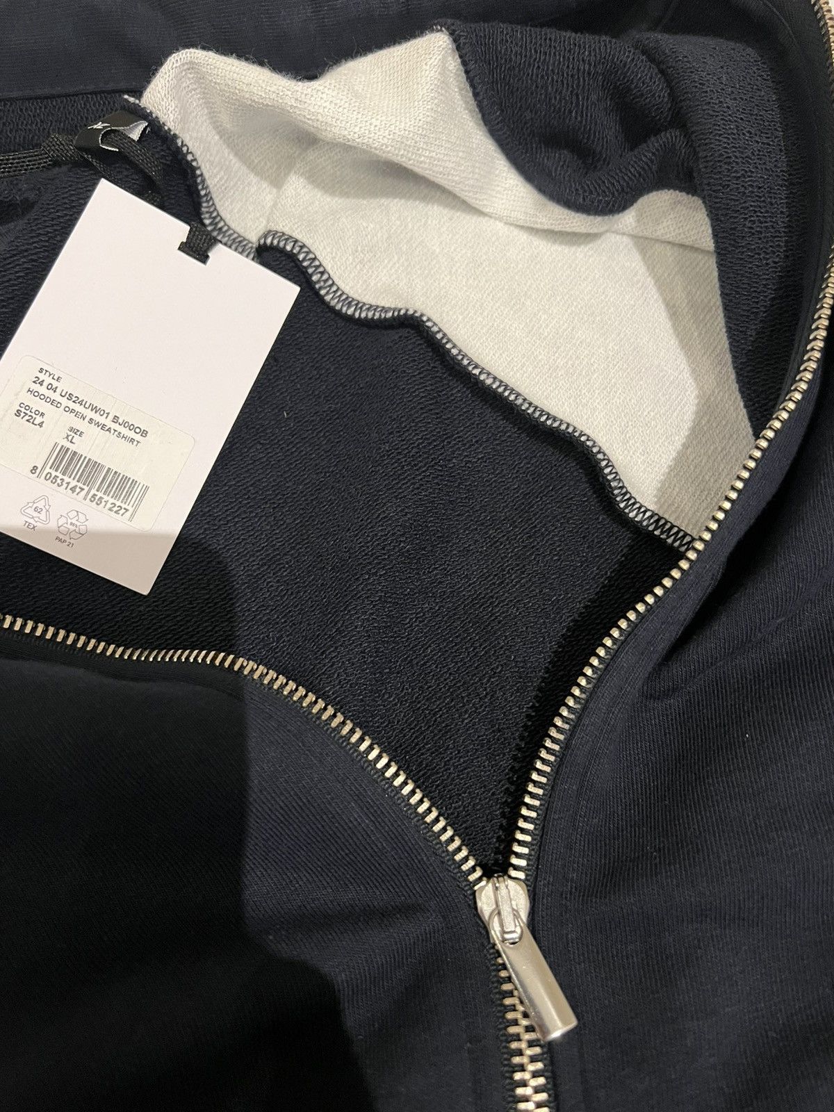 Missoni Missoni Men's Zig Zag Pattern Zip Hoodie Navy Blue X-Large Size US XL / EU 56 / 4 - 11 Thumbnail