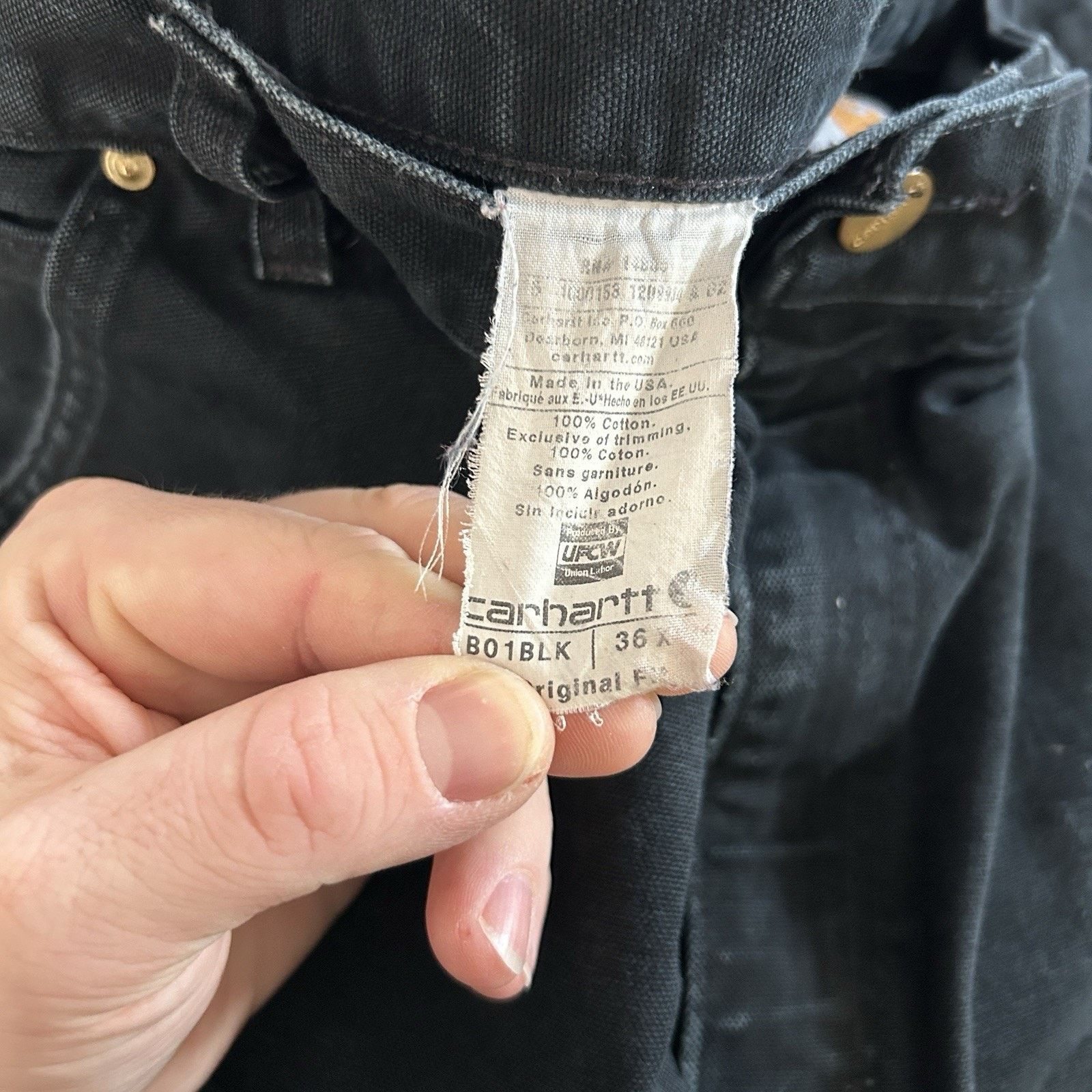 Carhartt Vintage Carhartt DoubleKnee Carpenter Pants “Black” B01 BLK Size US 36 / EU 52 - 17 Thumbnail