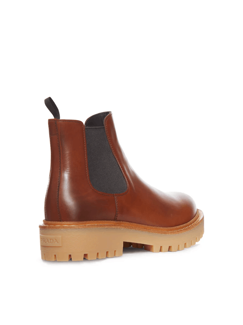Prada PRADA Cognac Brown Leather Boots New/Authentic Size US 5 / EU 37 - 3 Thumbnail