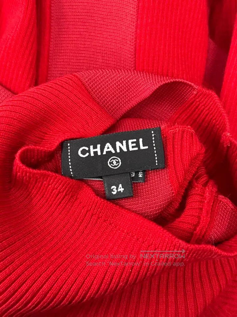 Chanel Chanel Ski series red woollen sweater long sleeves Size XXS / US 00 / IT 34 - 3 Thumbnail