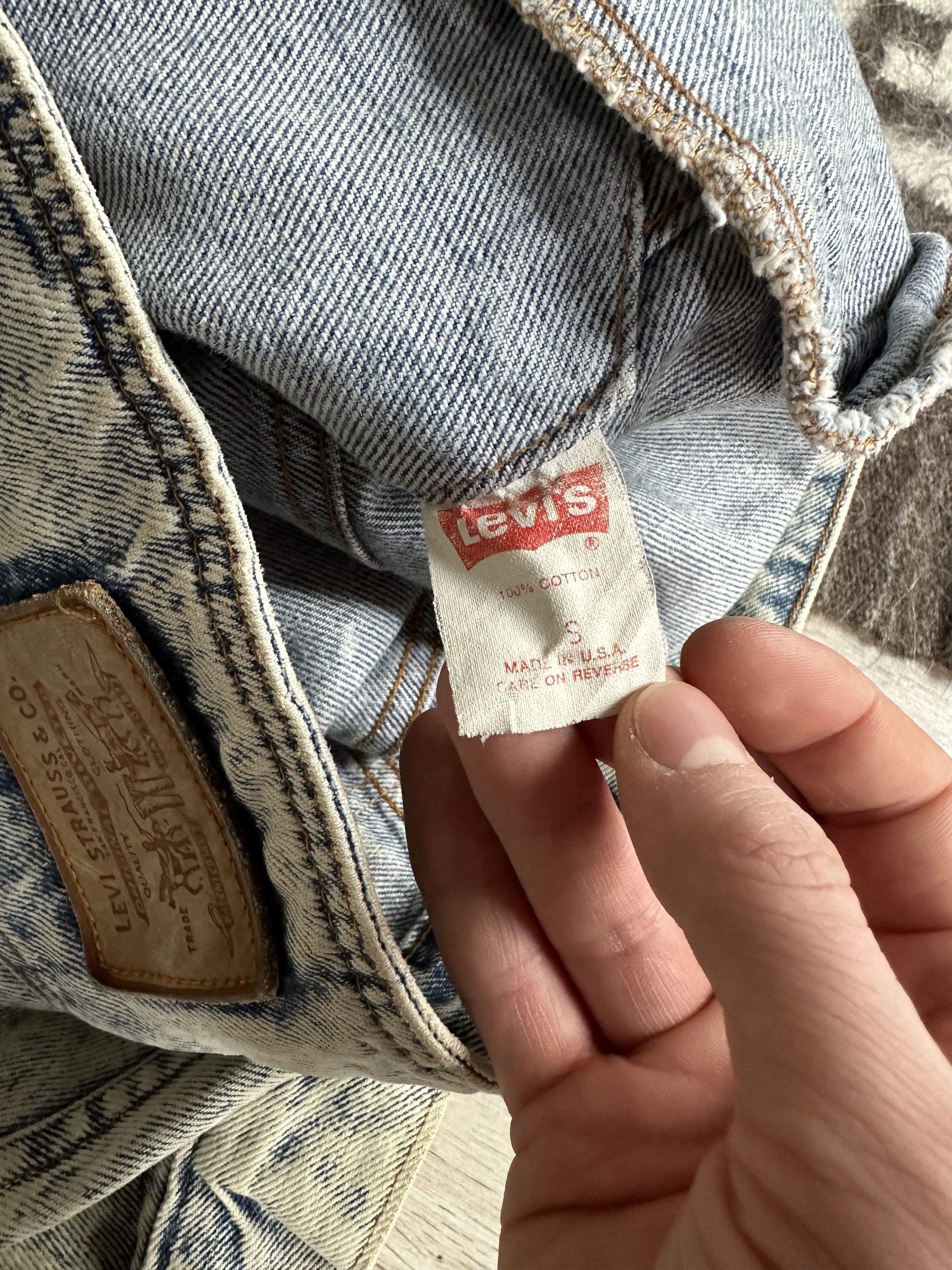 Levi's Levis USA Made Vintage 80s Stone Washed Denim Jacket 5844AC Size US S / EU 44-46 / 1 - 6 Thumbnail