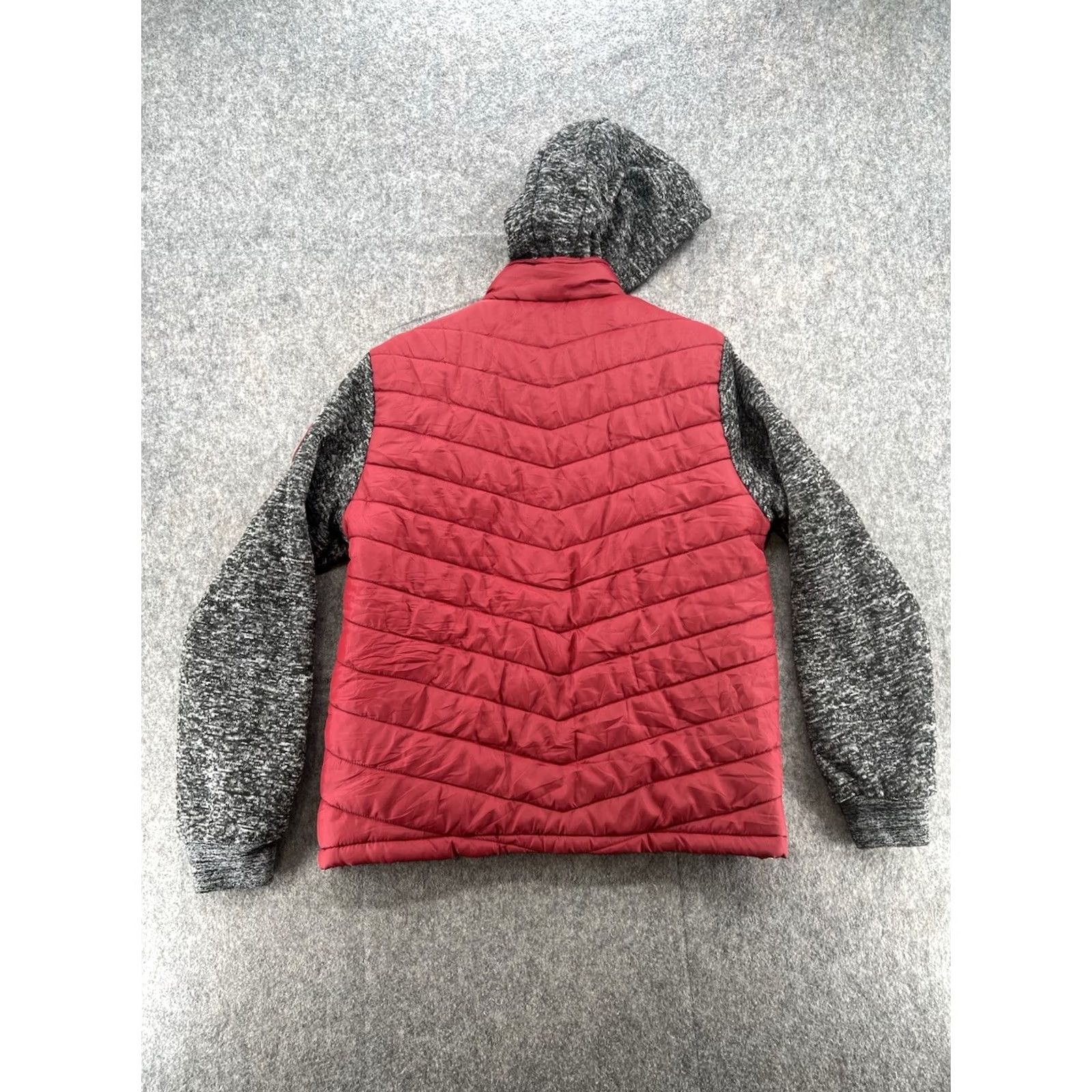 Vintage Aeropostale Men's Puffer Jacket Large Red Fleece Zip Hooded Outdoor Winter Size US L / EU 52-54 / 3 - 8 Thumbnail