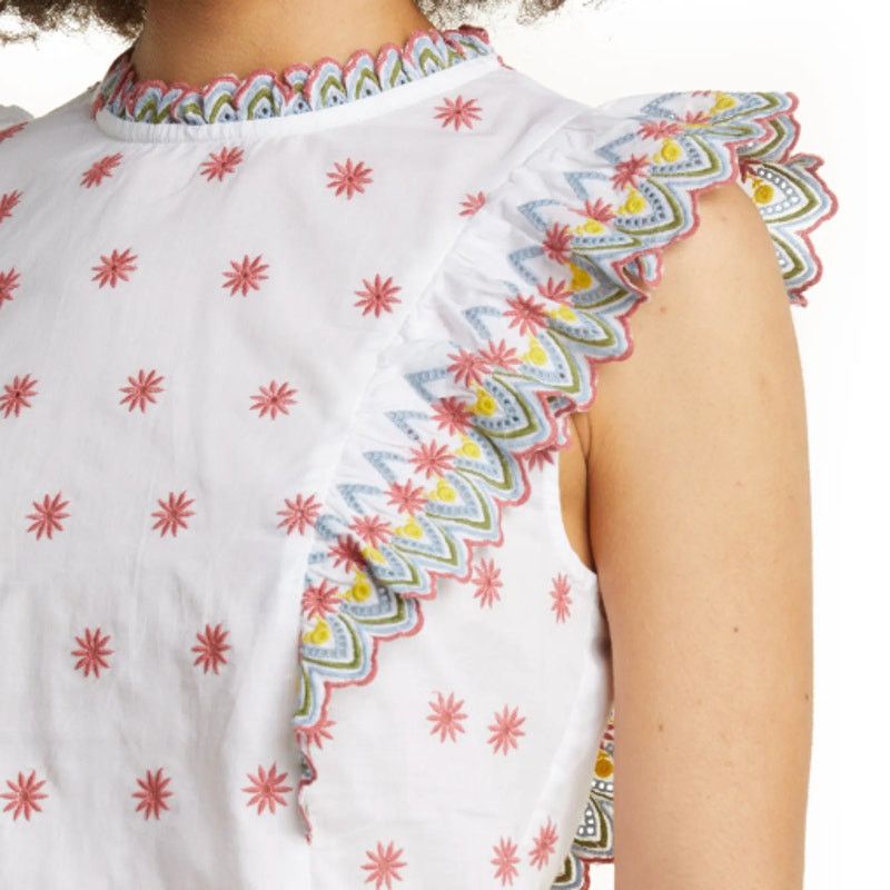 Boden Boden Broderie Anglaise Sleeveless Cotton Top, Size 10 Size S / US 4 / IT 40 - 3 Thumbnail