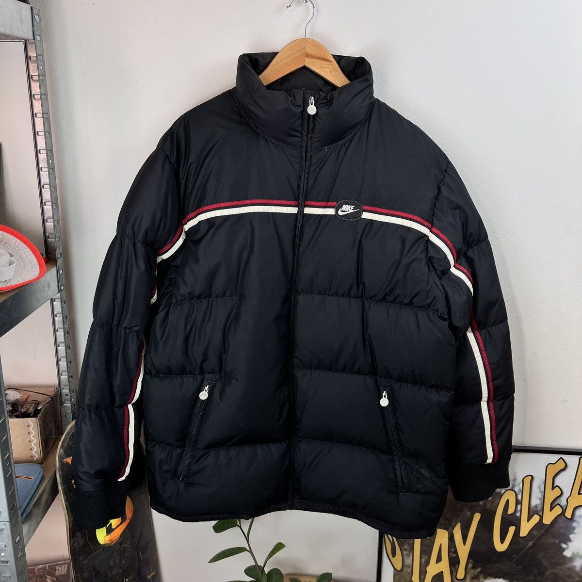 Down Jacket Nike Vintage Puffer 90s Swoosh Athletic Rare 