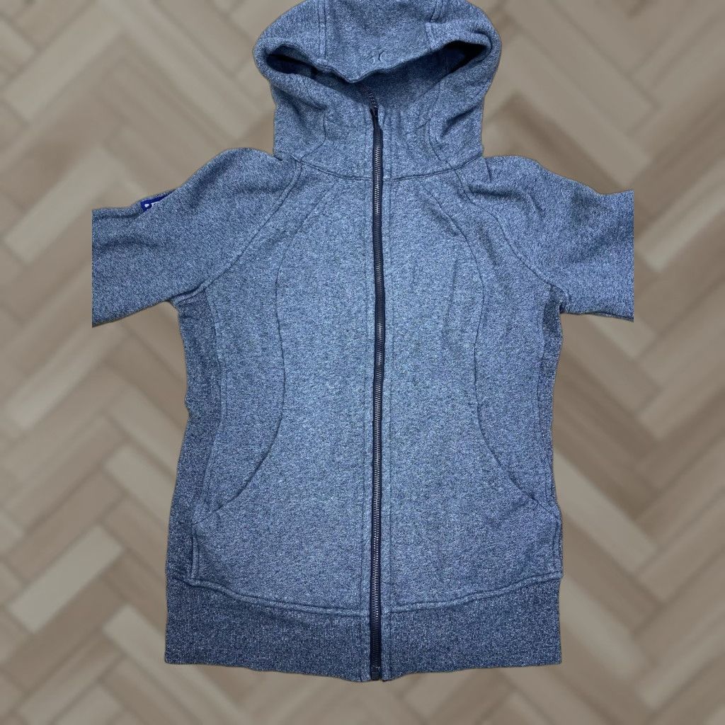 Lululemon Scuba Hoodie Womens 6 Gray Full Zip Casual Hoodie Pockets Sports Regular Size 6 Womens