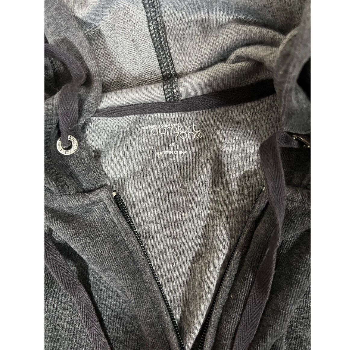 Jones New York Gray Velour Zipper Sweater Sweatshirt Hoodie Outerwear XS 🩶 Size XS / US 0-2 / IT 36-38 - 3 Thumbnail
