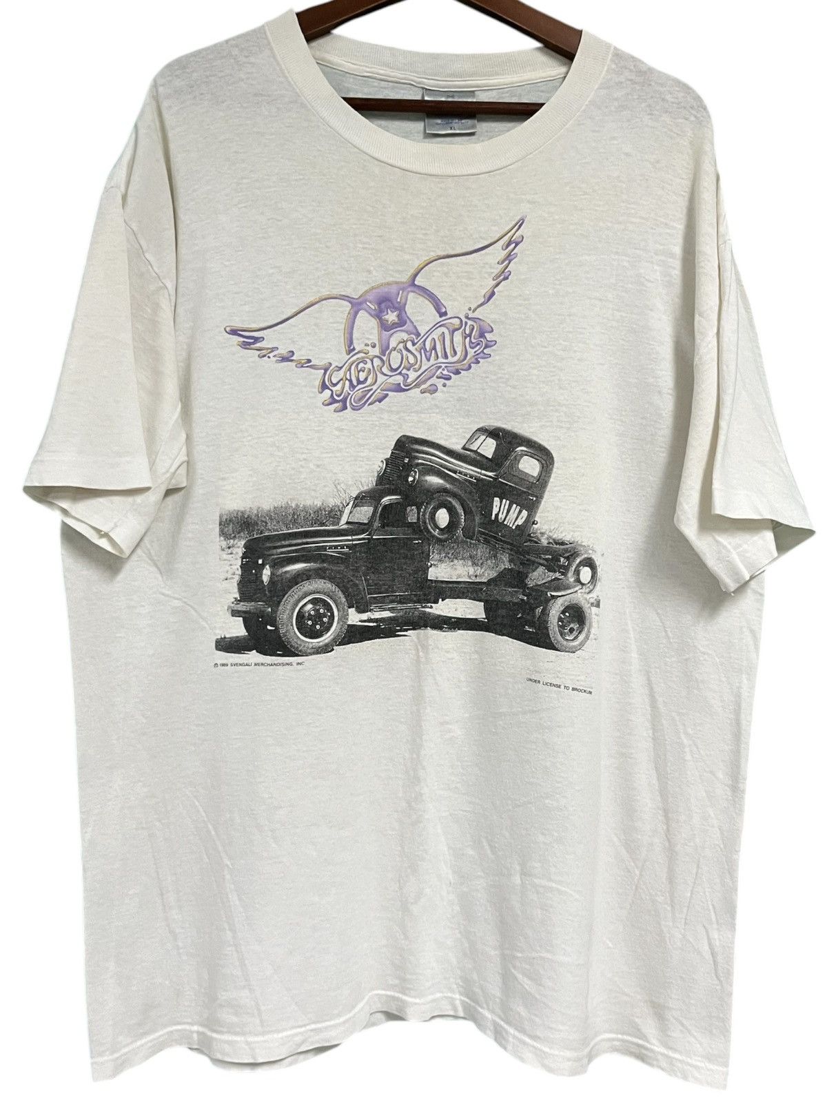 Aerosmith × Band Tees × Vintage Vintage Aerosmith 80s t shirt 1989 Size US XL / EU 56 / 4 - 1 Thumbnail