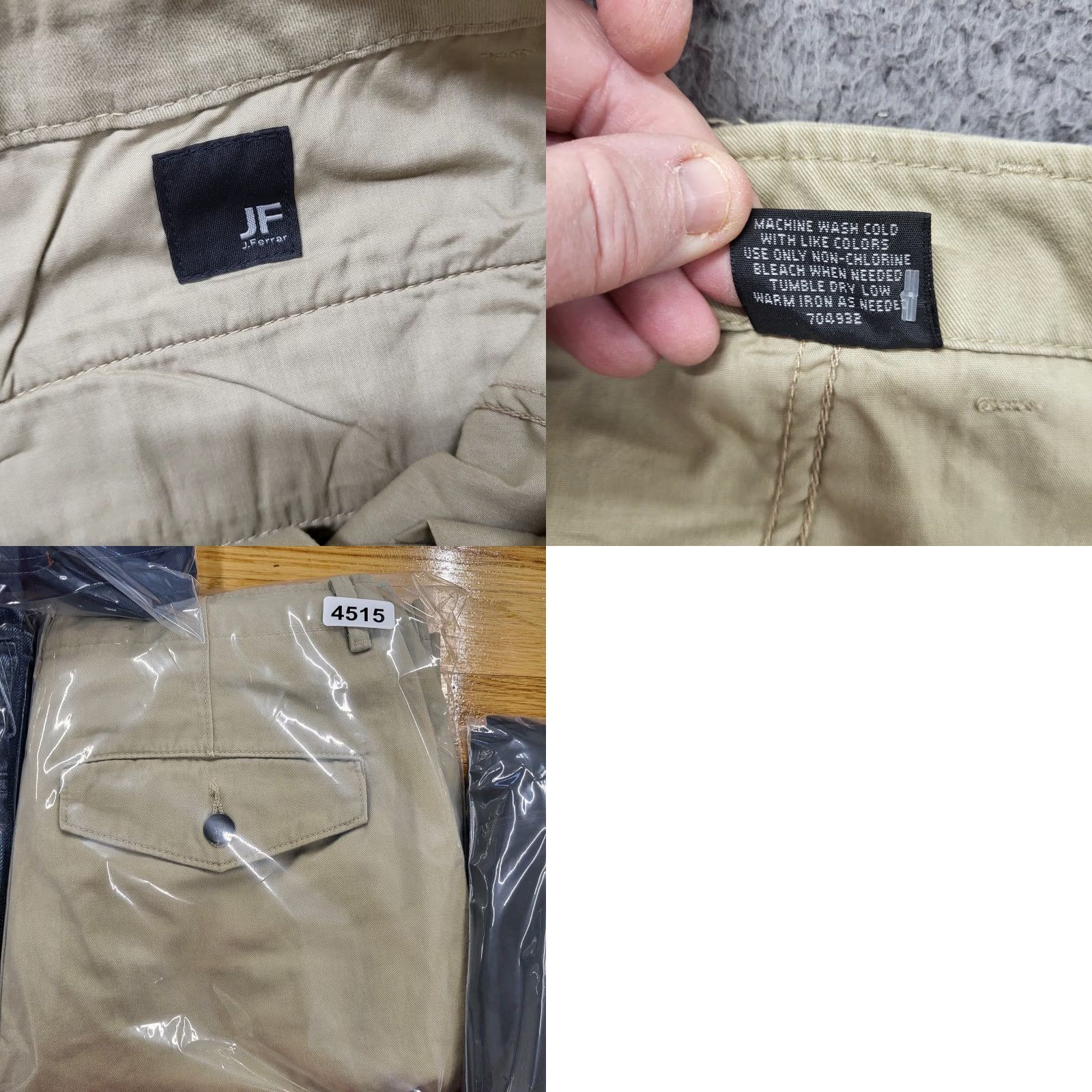 Vintage J. Ferrar Shorts Men's 30 Khaki Chino Denim 100% Cotton Pockets Button Size US 30 / EU 46 - 8 Thumbnail