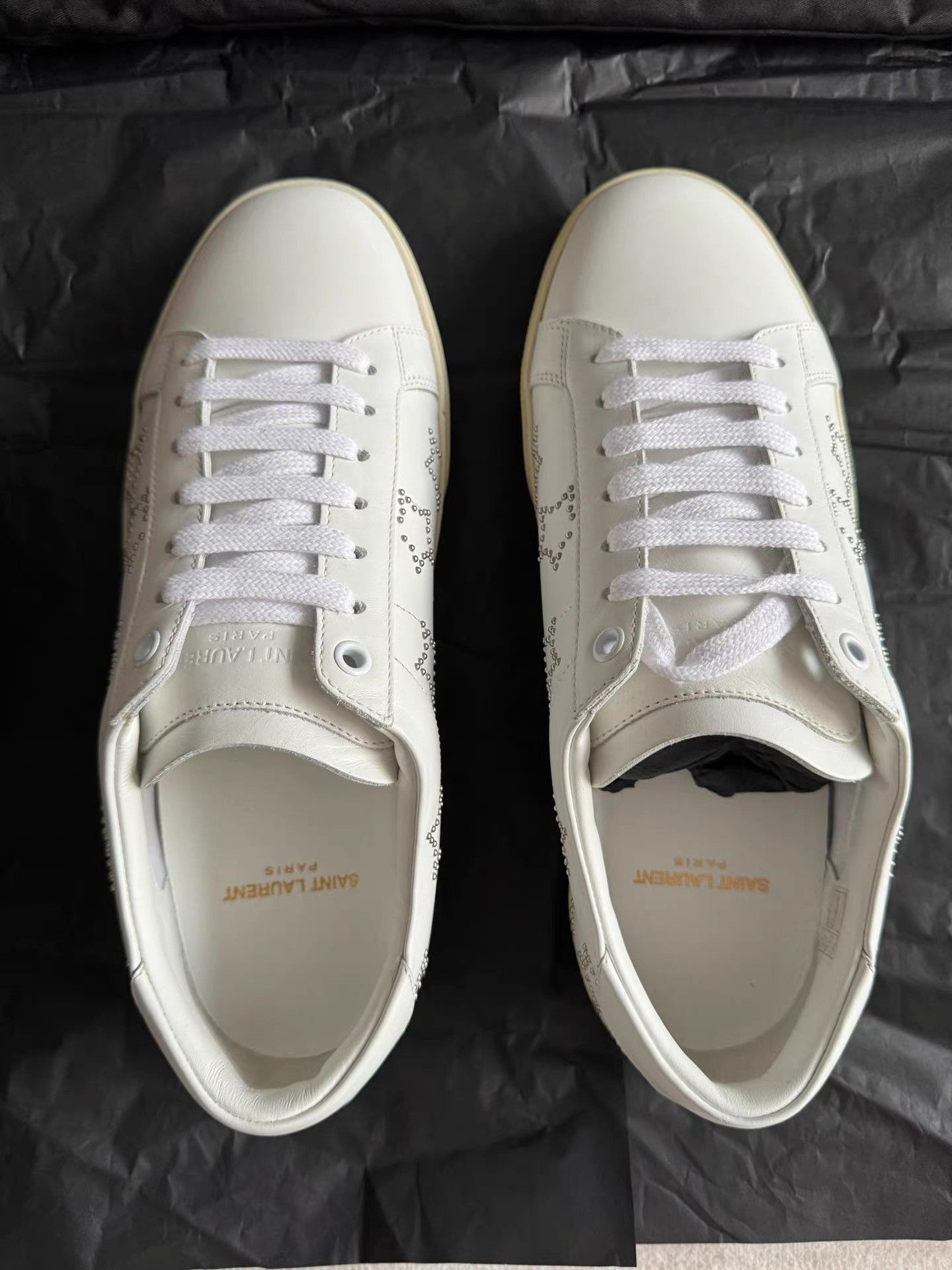 Saint Laurent Paris Saint Laurent Star Pattern White Sneakers K33 Size US 7 / EU 40 - 1 Thumbnail