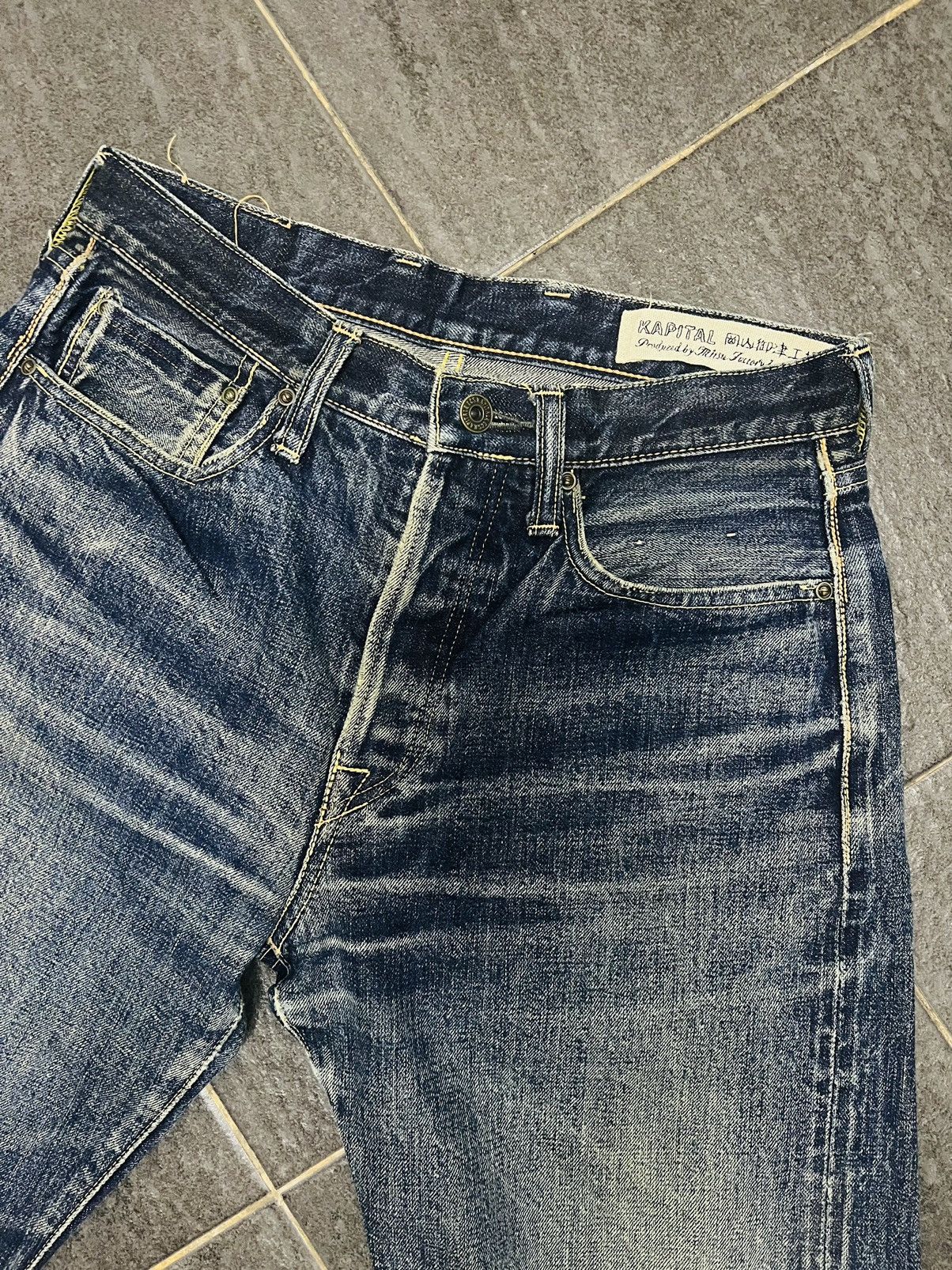 Kapital Kapital Kiro Hirata Crash Selvedge Jeans Denim Short Size US 29 - 6 Thumbnail