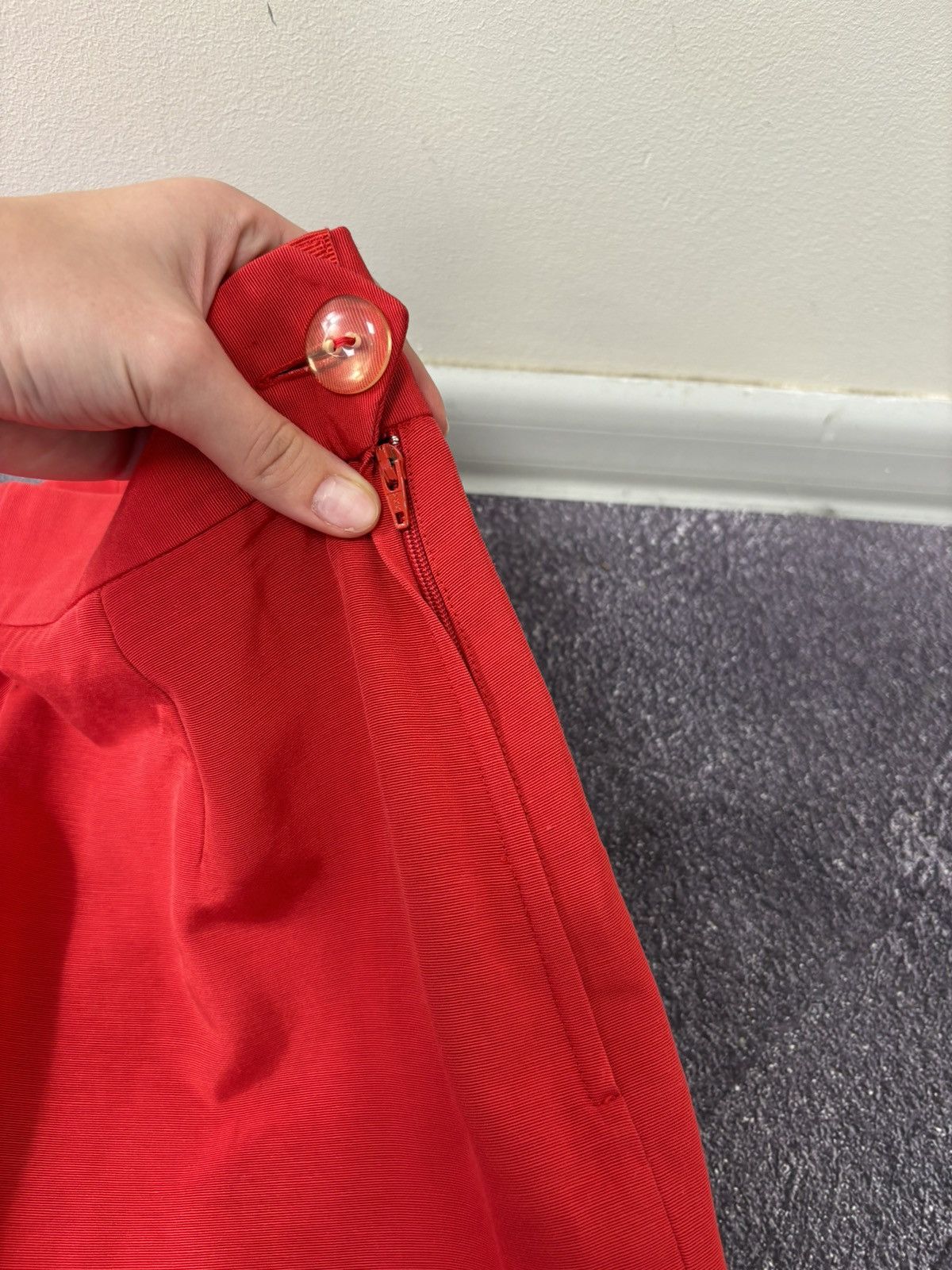 Moschino Moschino Cheap And Chic Red Luxury Straight Pencil Skirt Size 34" / US 12 / IT 48 - 7 Thumbnail