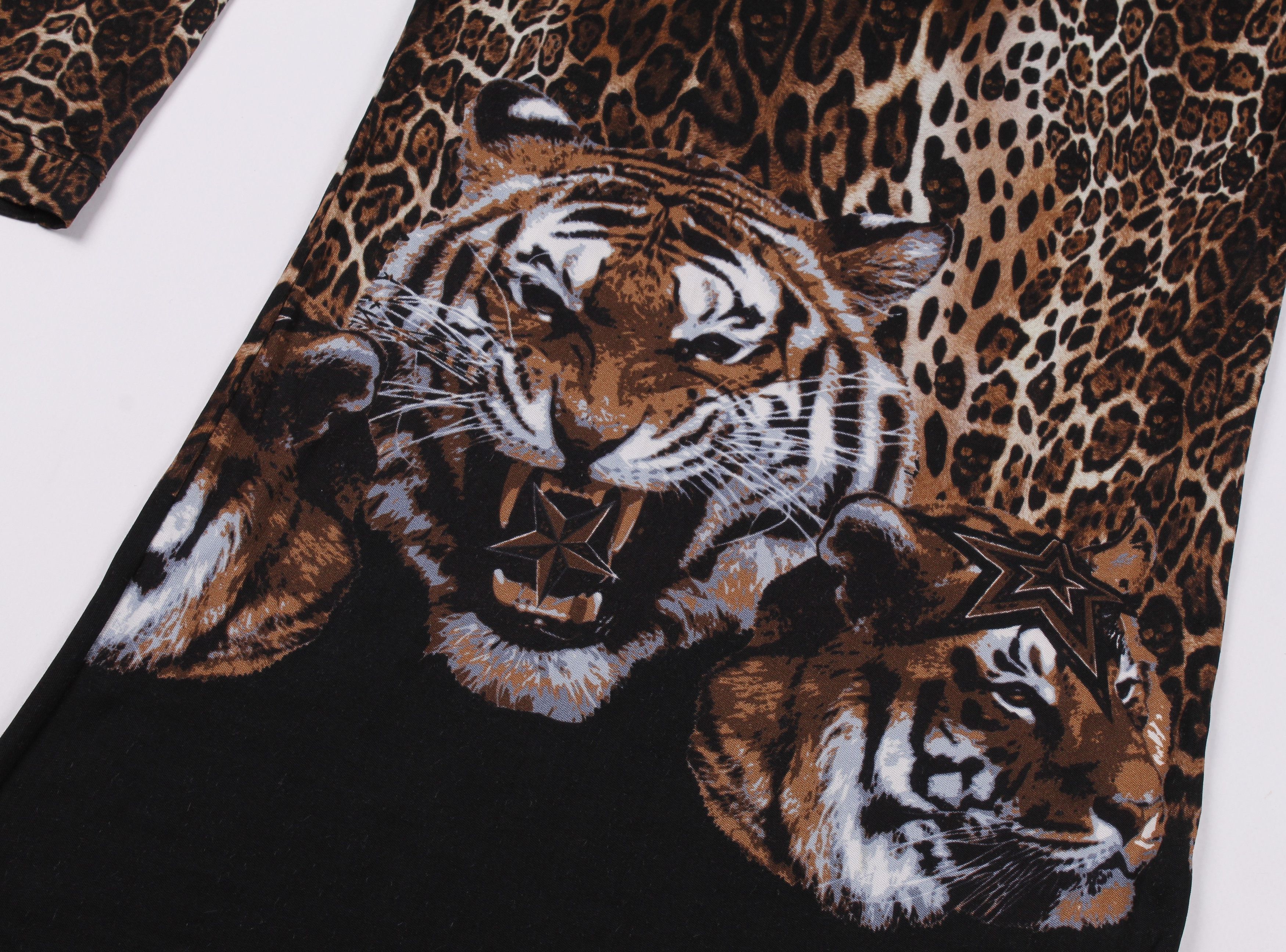 Philipp Plein Philipp Plein Tigers Print Bodycon Dress Size S / US 4 / IT 40 - 6 Thumbnail