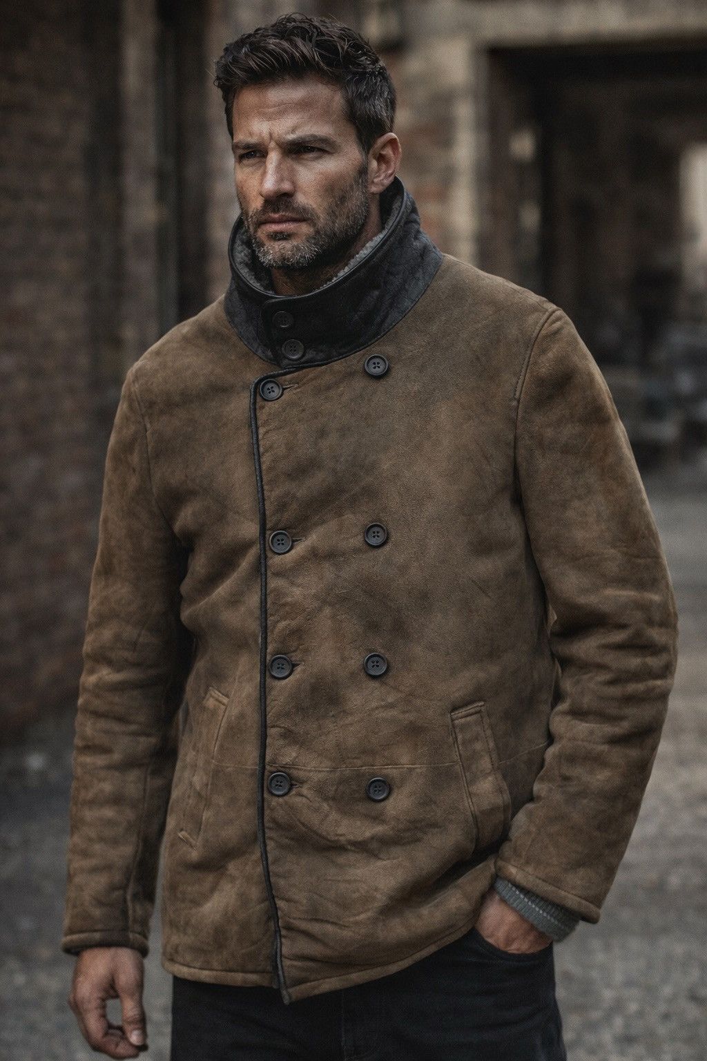 Herno Herno Shearling Leather Double Breasted Coat Size US S / EU 44-46 / 1 - 1 Thumbnail