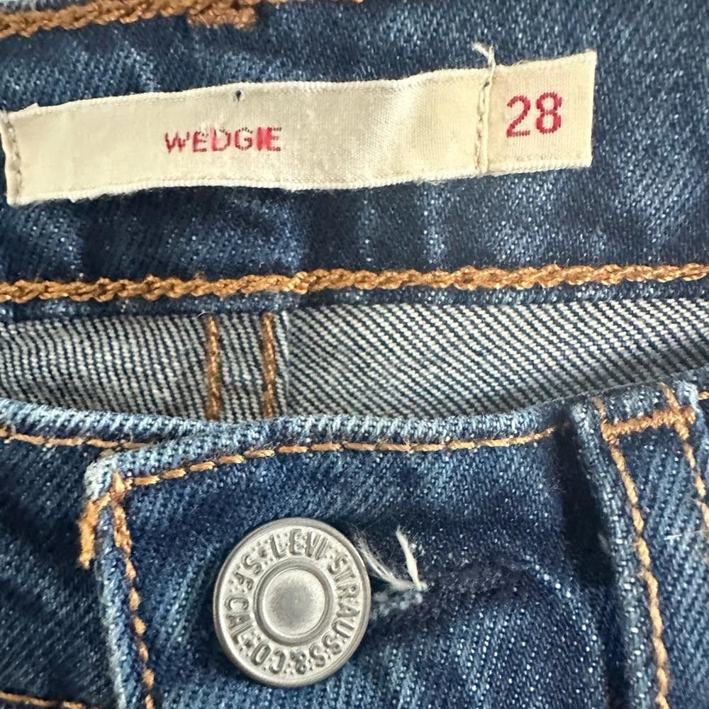 Levi's Levi’s Wedgie Jeans Icon Fit In Life’s Work Dark Wash 28 Size 28" / US 6 / IT 42 - 4 Thumbnail