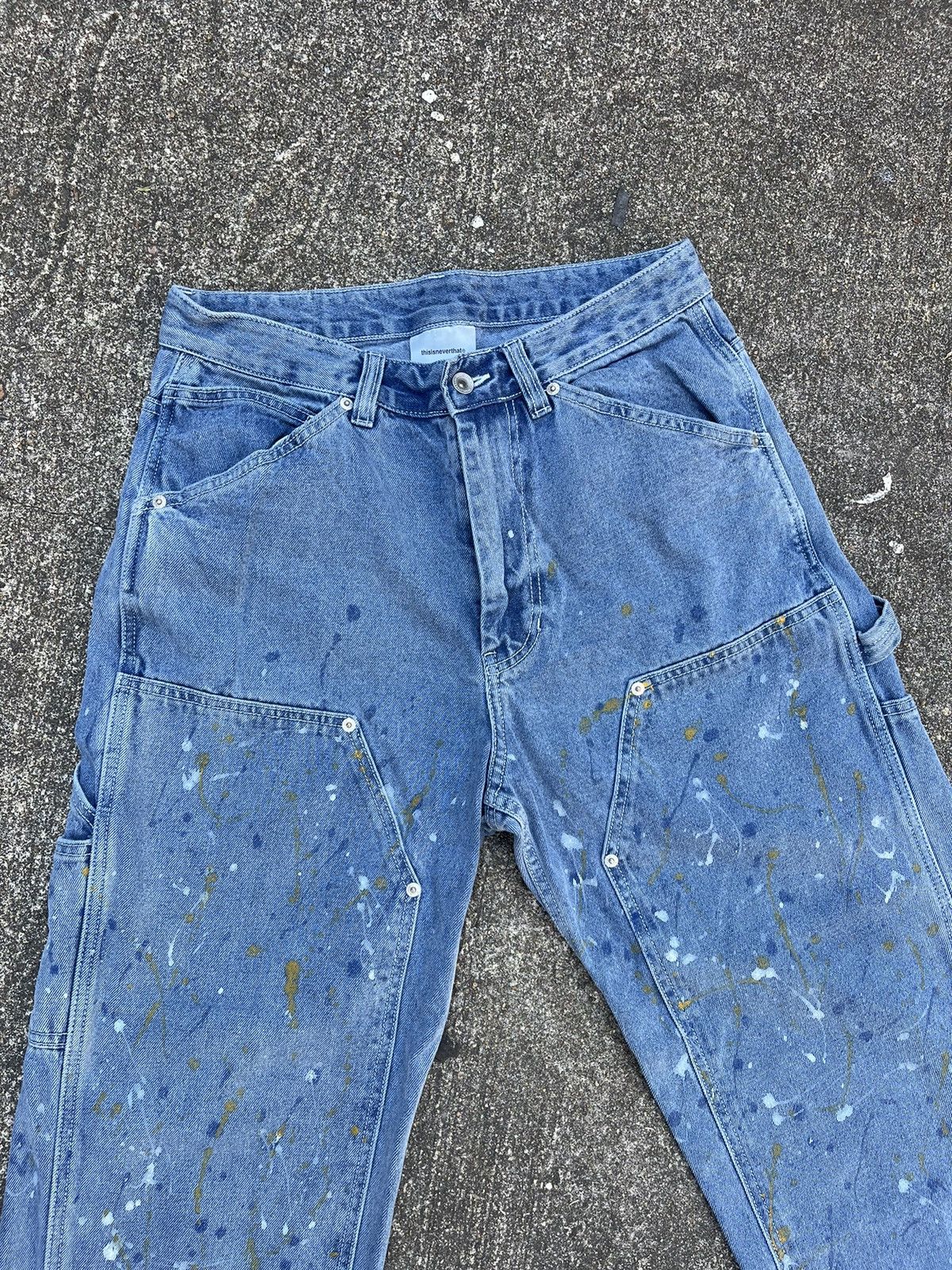 thisisneverthat Thisisneverthat Splattered Carpenter Denim Size US 32 / EU 48 - 2 Thumbnail