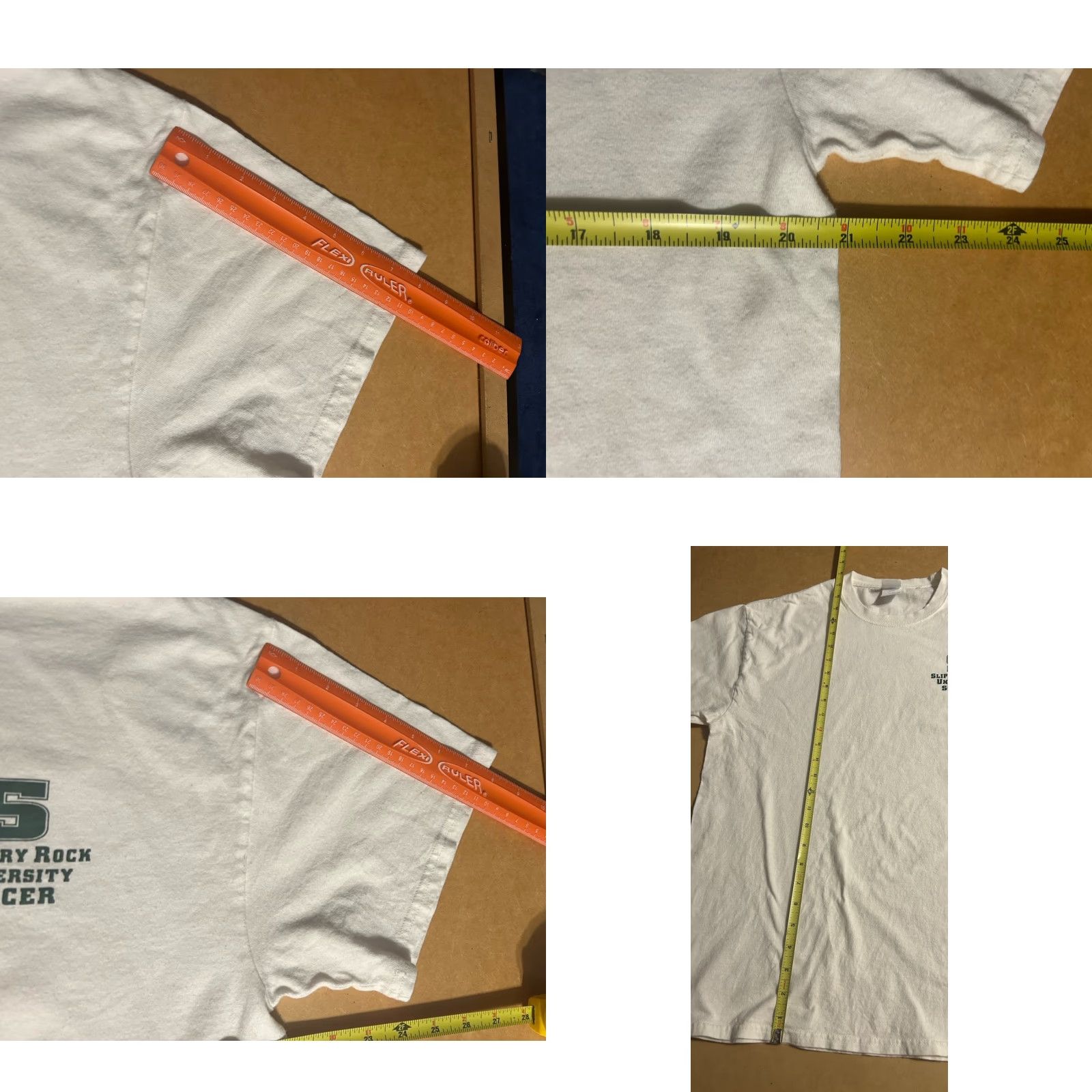 Port & Company VINTAGE Slippery Rock University Soccer Tee Shirt Adult Large White Short Sleeve Port & Company Shirt Mens Women Girls Boys? Size US L / EU 52-54 / 3 - 8 Thumbnail