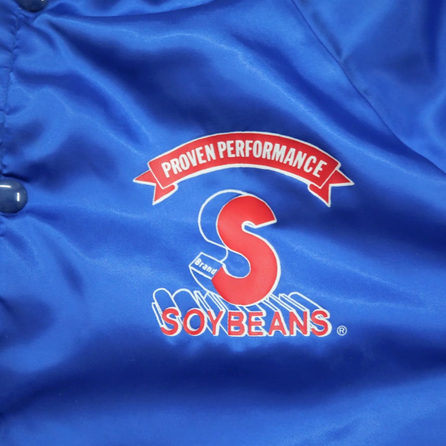 J Brand VINTAGE Soybean Jacket Mens L Blue Satin Proven Performance Bomber 80s Jacket Size US L / EU 52-54 / 3 - 2 Thumbnail