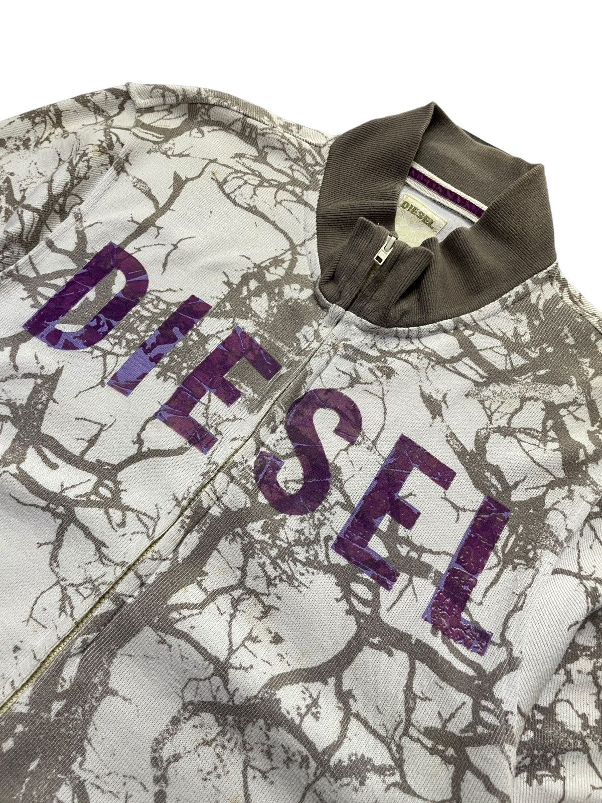 Diesel × Vintage Vintage Diesel AOP Tree Zip Up Cotton Jacket Size US L / EU 52-54 / 3 - 7 Thumbnail