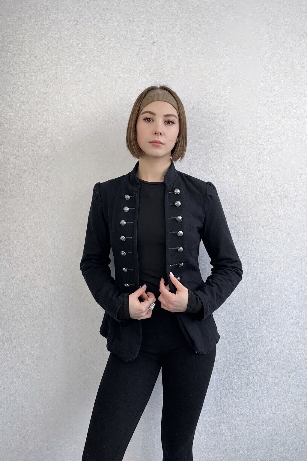 If Six Was Nine Napoleon Hussar Military Jacket Steampunk Gothic Blazer M Size M / US 6-8 / IT 42-44 - 2 Thumbnail