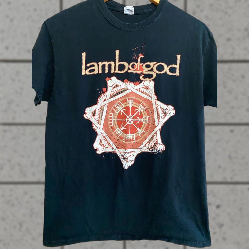 Gildan Lamb of God Adult Medium Black Short Sleeve Metal T-Shirt Size US M / EU 48-50 / 2 - 1 Thumbnail