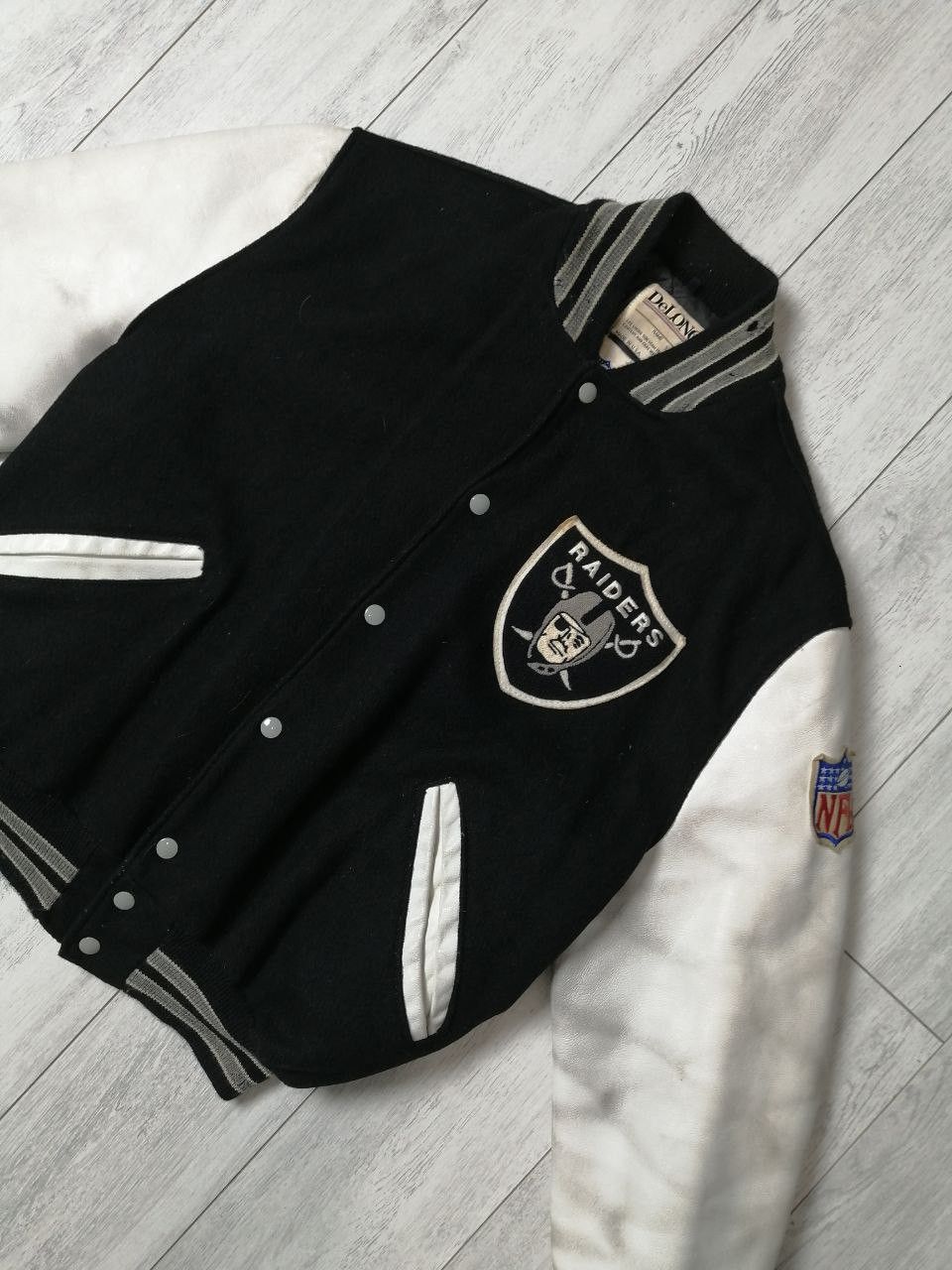 NFL NFL Oakland Raiders Wool Leather Varsity Jacket Size US S / EU 44-46 / 1 - 3 Thumbnail