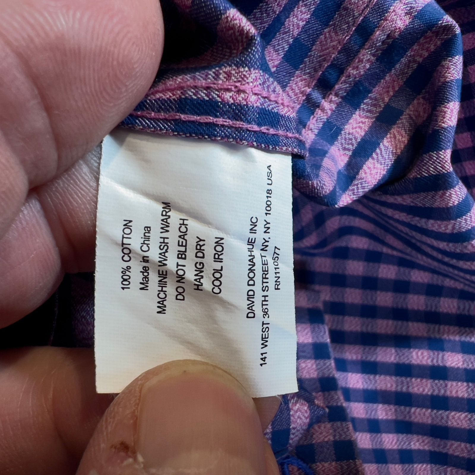 David Donahue David Donahue Button Shirt Men XL Purple Blue Premium Cotton Size US XL / EU 56 / 4 - 10 Thumbnail