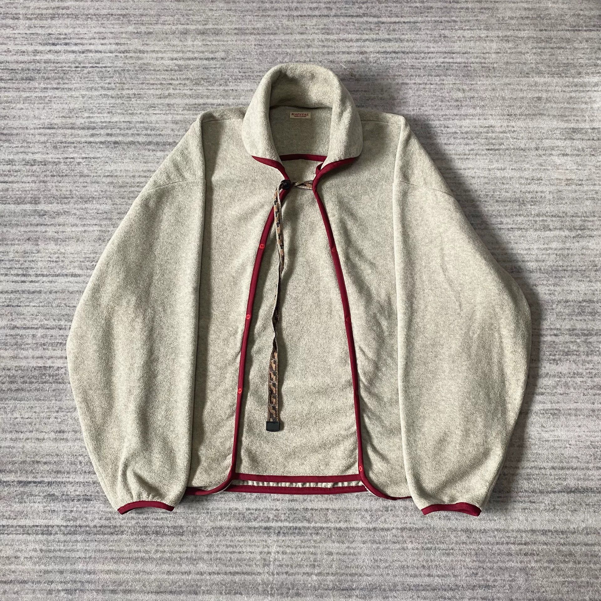Kapital Kapital Fleece Hoodie with Red Details Size US M / EU 48-50 / 2 - 1 Thumbnail