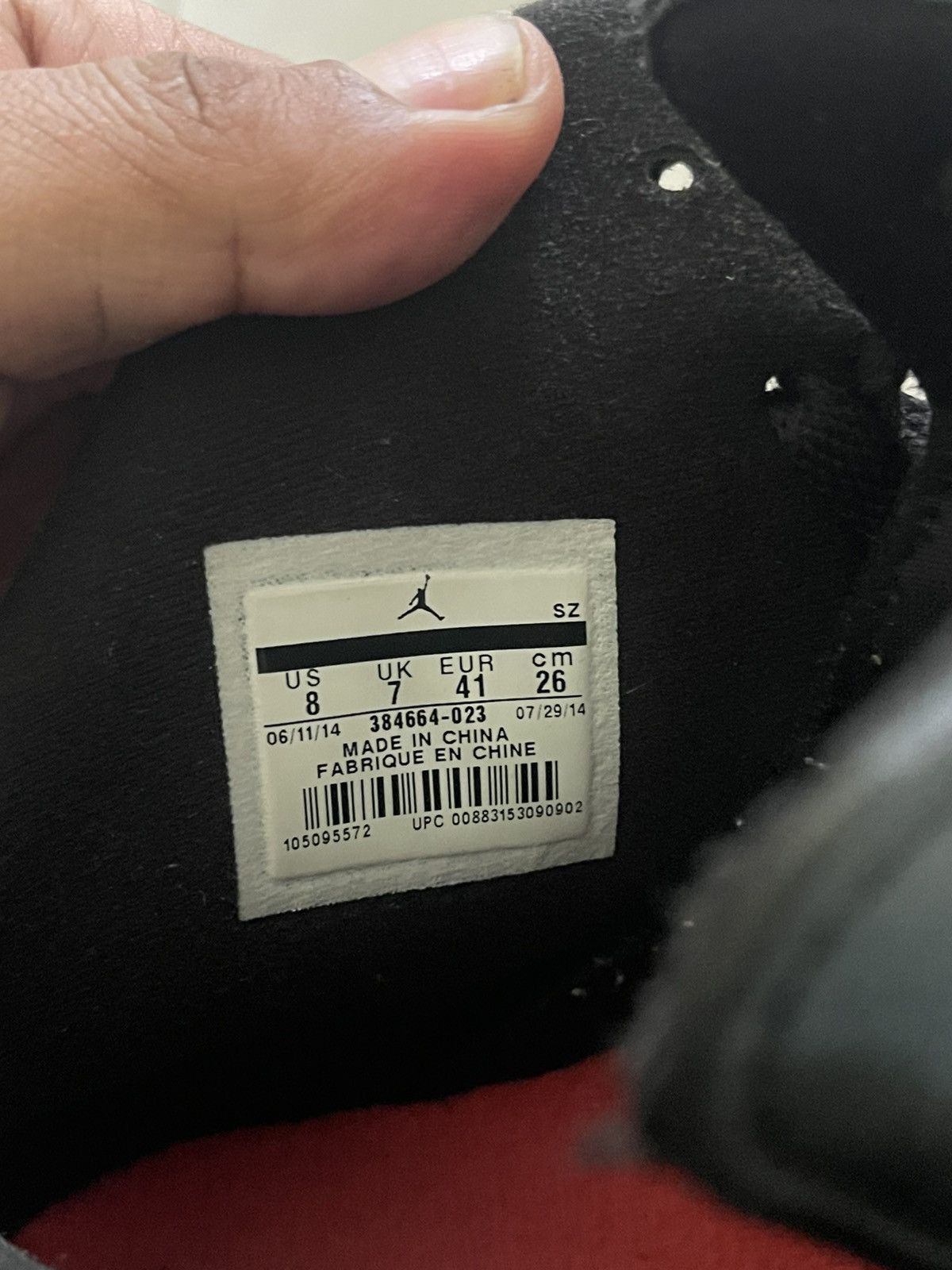 Jordan Brand Air Jordan 6 Retro Infrared Black 2014 ($220+Market) Size US 8 / EU 41 - 9 Thumbnail