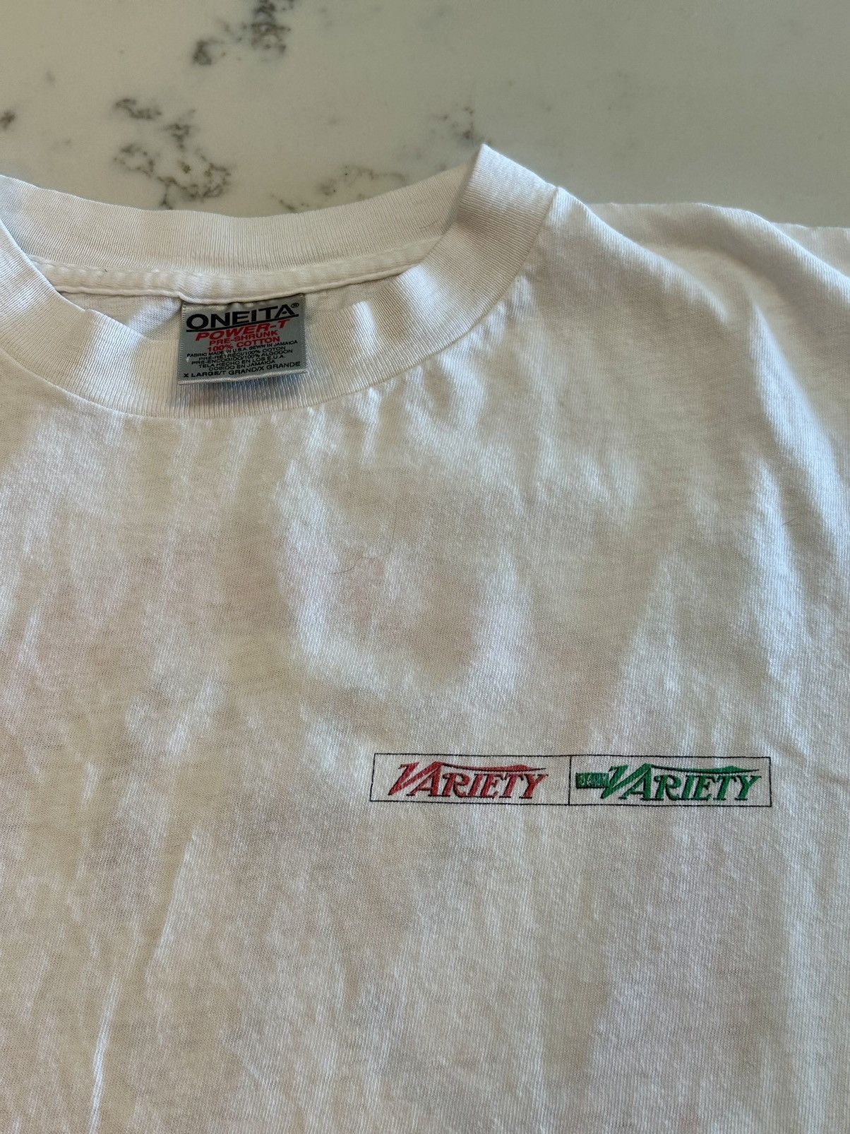 Vintage Vintage 1995 Variety Magazine Graphic T-Shirt L/XL Size US L / EU 52-54 / 3 - 4 Thumbnail