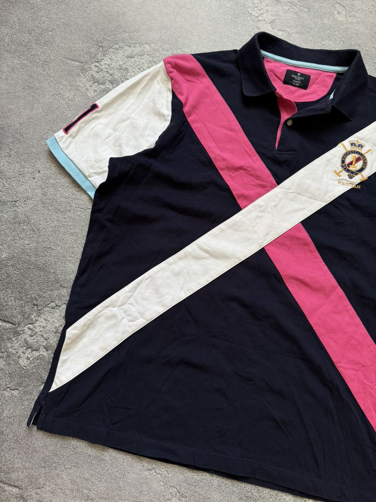 Hackett × Vintage Hackett XXL multicolour polo rugby tee T-shirt dress Size US XXL / EU 58 / 5 - 6 Thumbnail
