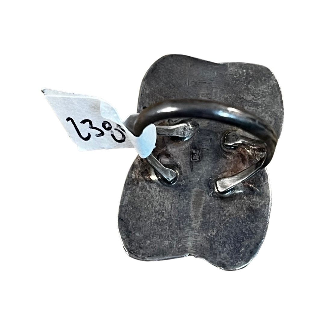 Vintage Vintage Turquoise Sterling Silver Native American Ring Sz5.5 Size ONE SIZE - 7 Thumbnail