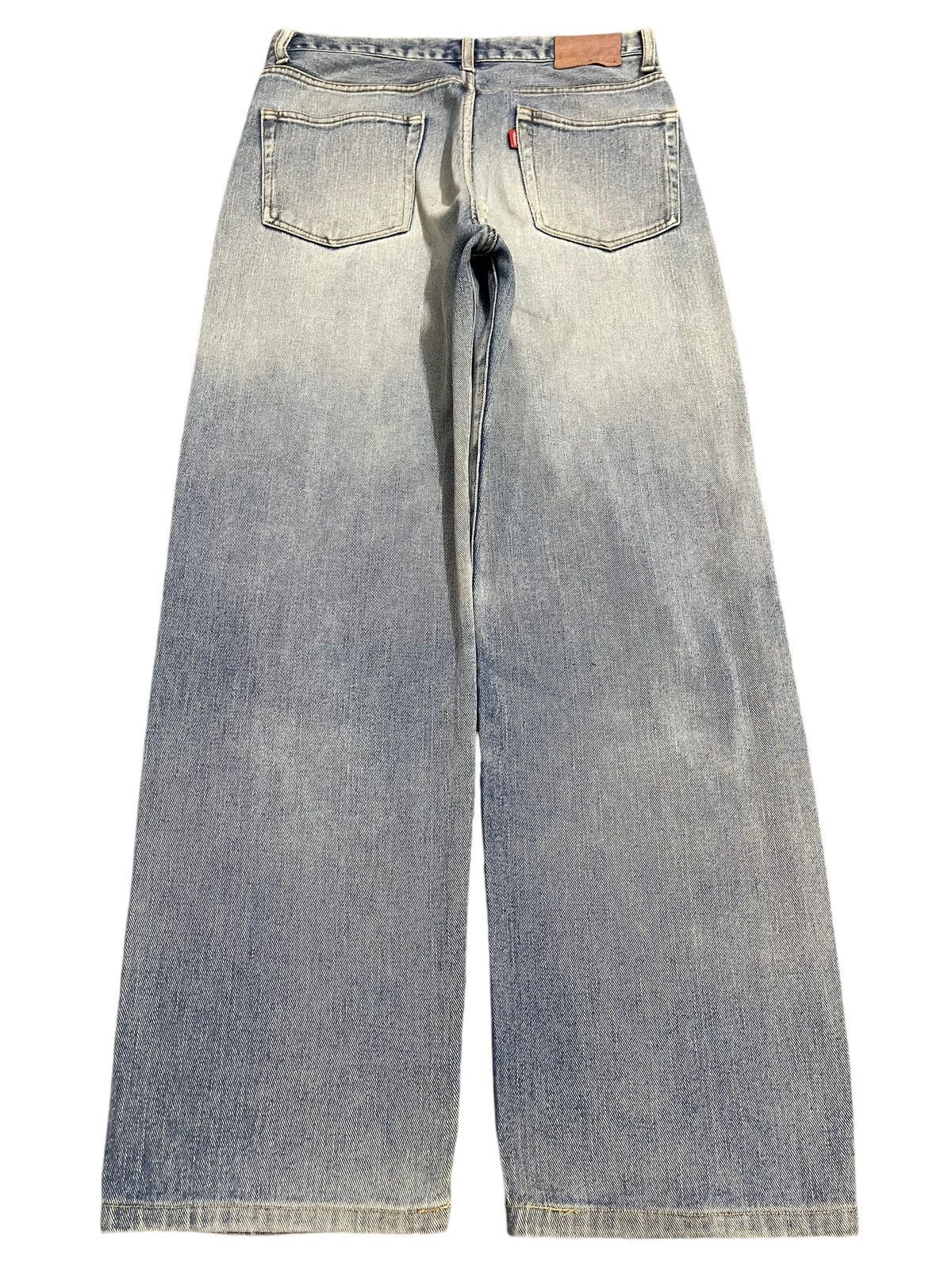 Denime Vintage Japanese Brand Blue Faded Wash Distress Baggy Jeans Size US 30 / EU 46 - 2 Thumbnail