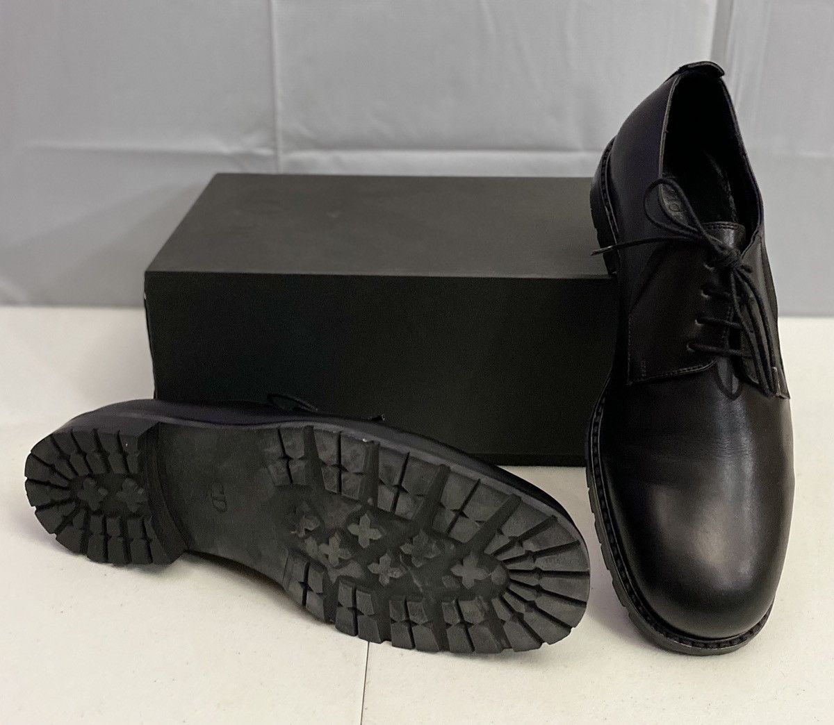 Dior Dior 🇮🇹 Black Derby Calfskin Commando Lug Sole 10 43 New Size US 10 / EU 43 - 13 Thumbnail