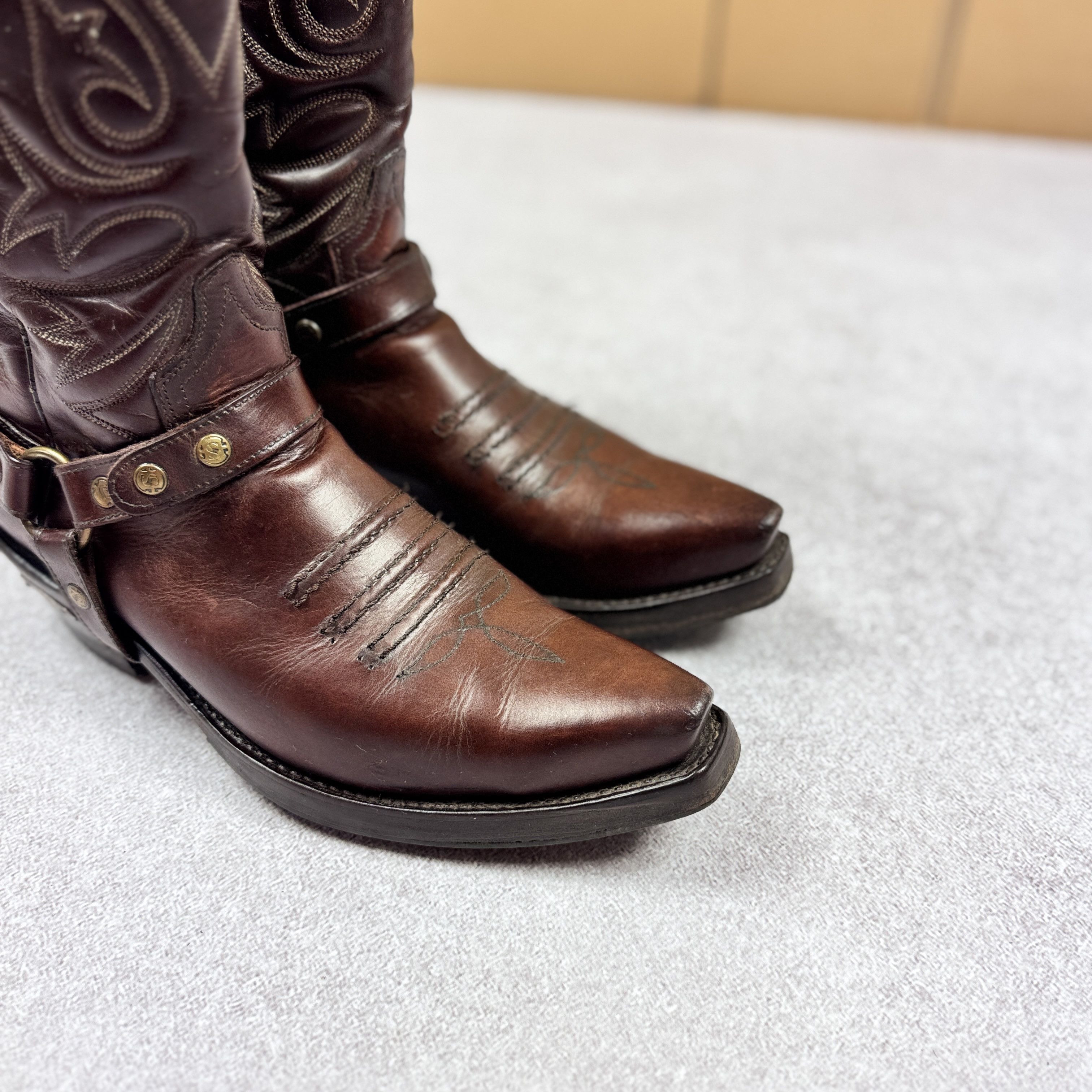 Sendra Sendra Biker Cowboy Western Leather Boots 4672 Size 41 26cm Size US 8 / EU 41 - 6 Thumbnail