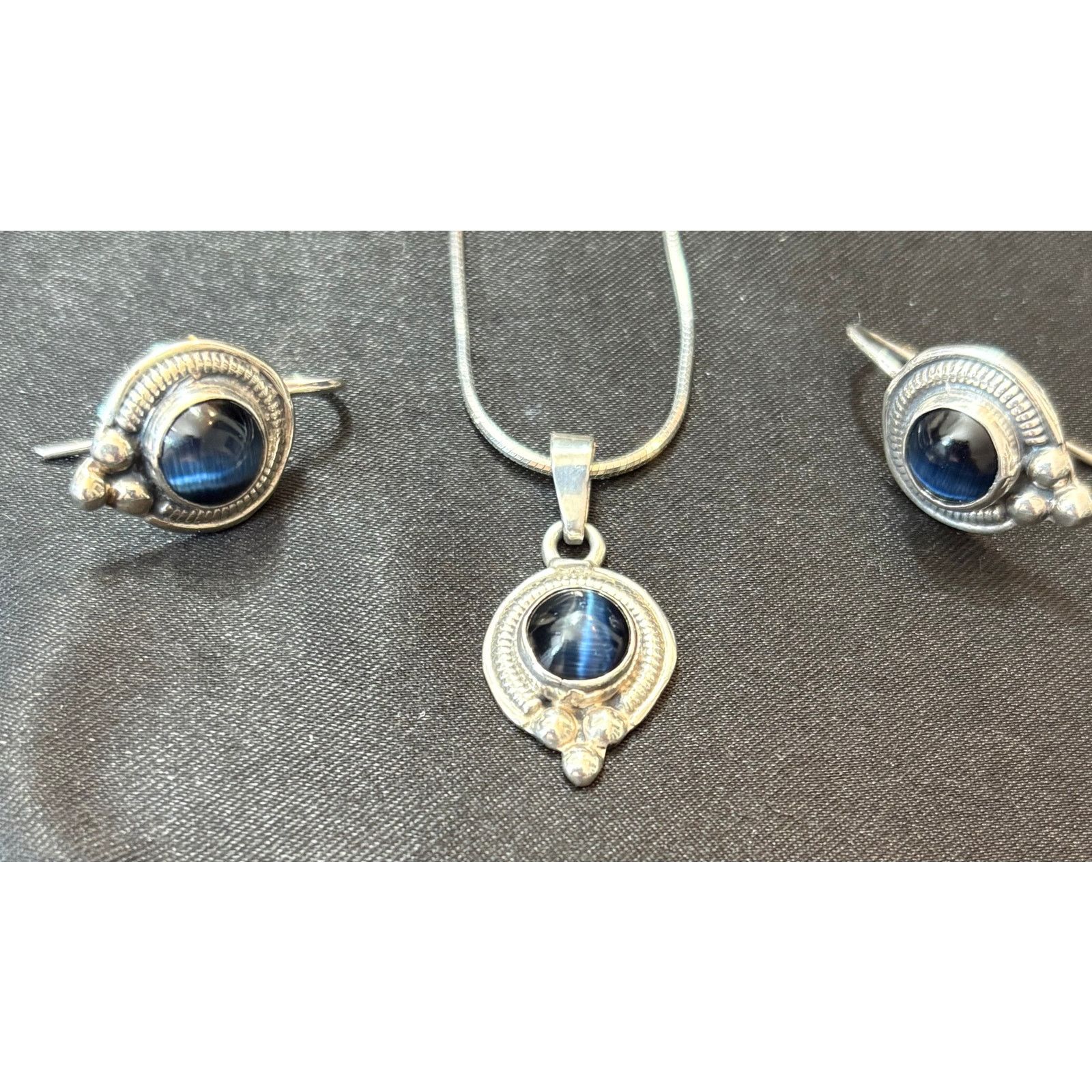 Other Handmade Sterling Silver Necklace & Earrings Set Size ONE SIZE - 2 Thumbnail