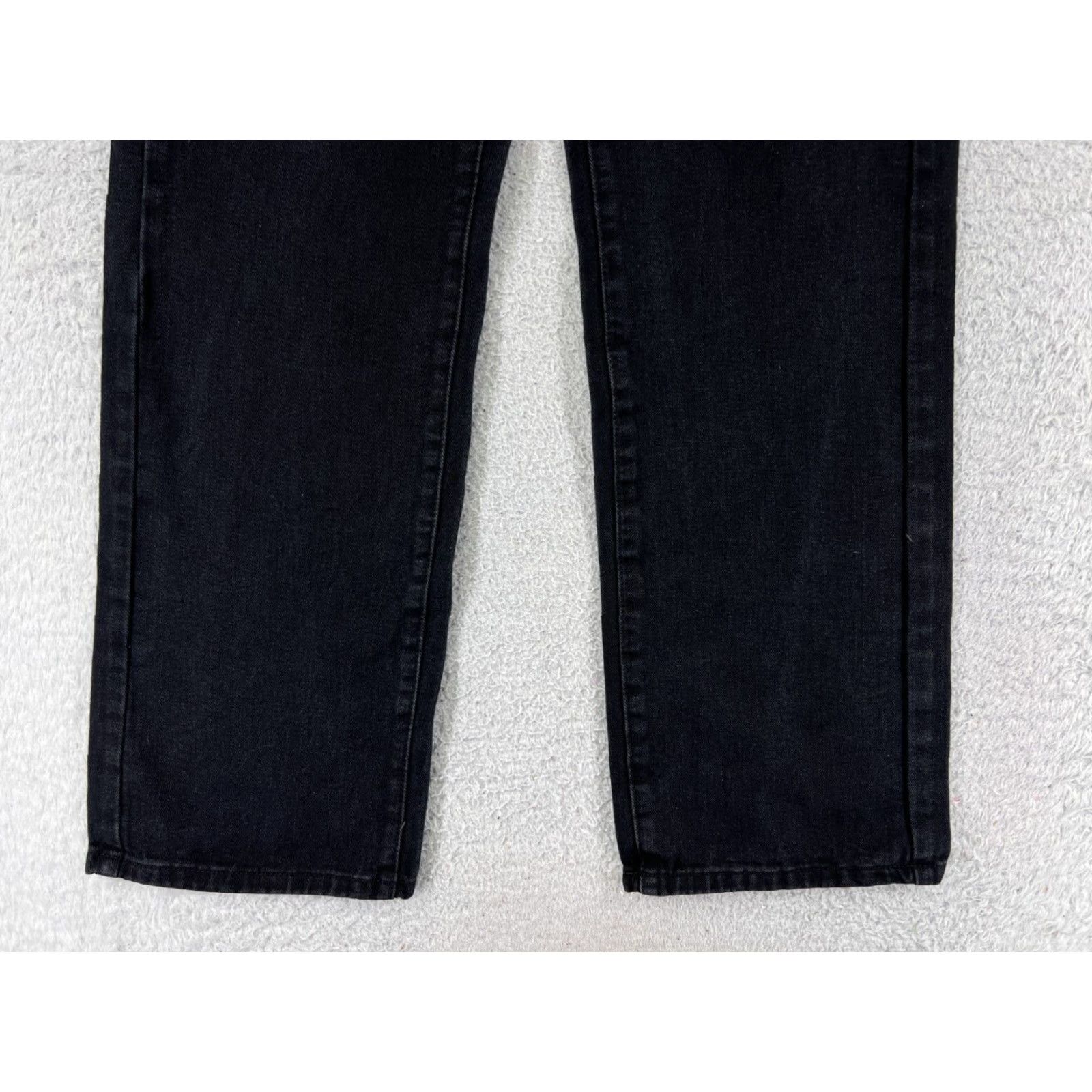 Lee Vintage Lee Women's Tapered Jeans Pants 25x24 Black Cotton Blend Mid Rise 8.5-10.5 Western Designer Size 26" / US 2 / IT 38 - 2 Thumbnail